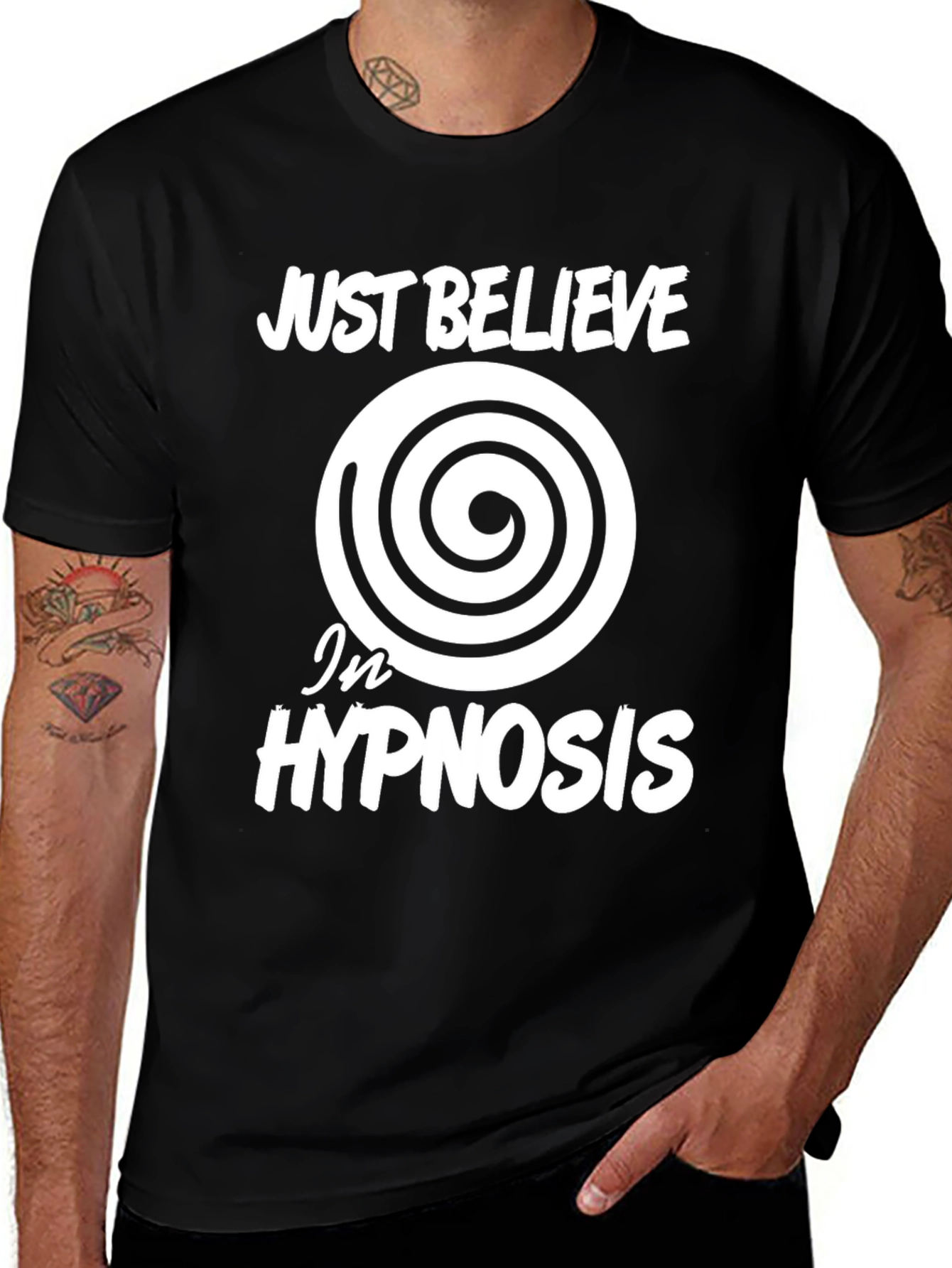Variant 5 of Hypnosis Belief T-Shirt - Spiral Design