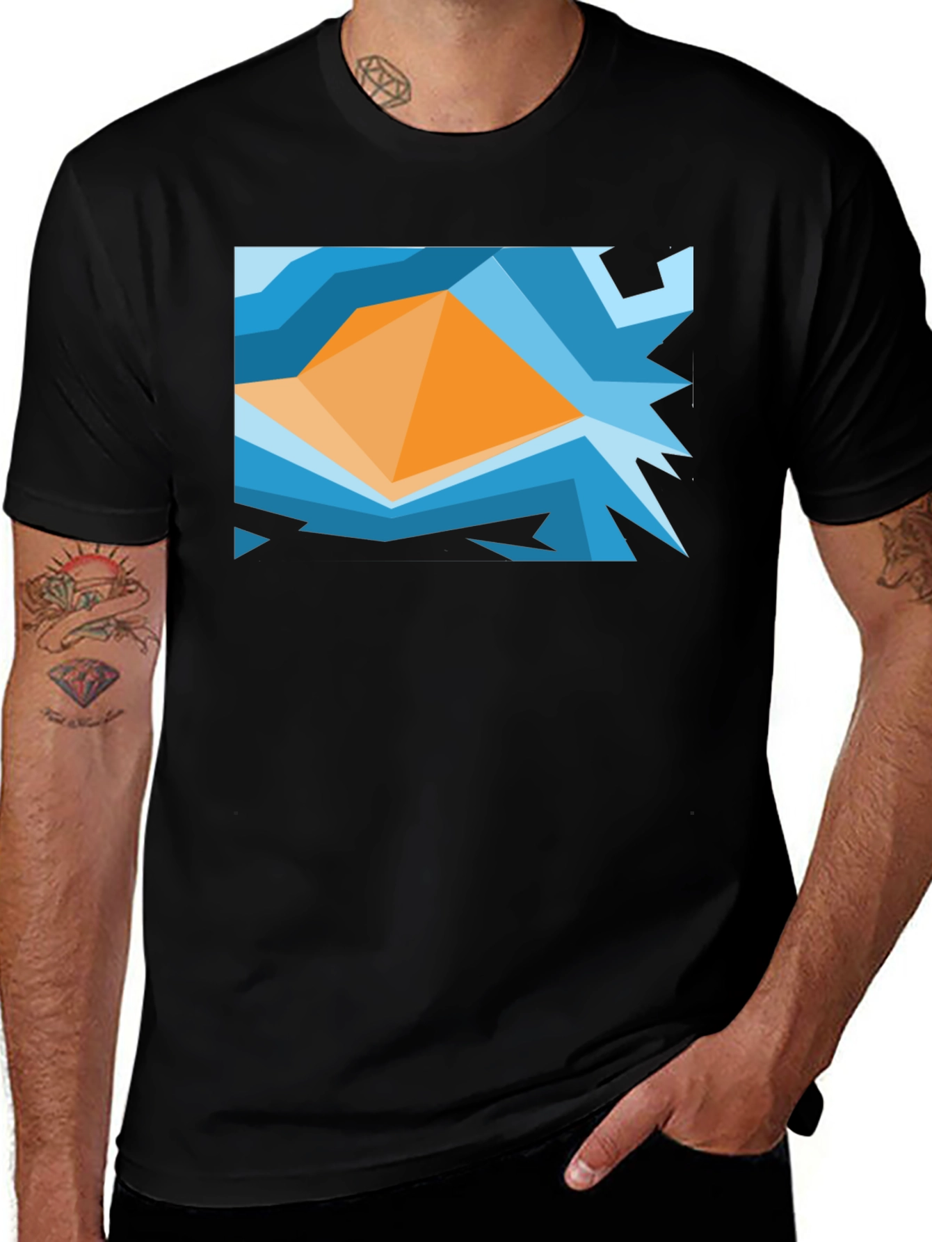 Variant 23 of Abstract Geometric Graphic Tee - Modern Art Shirt