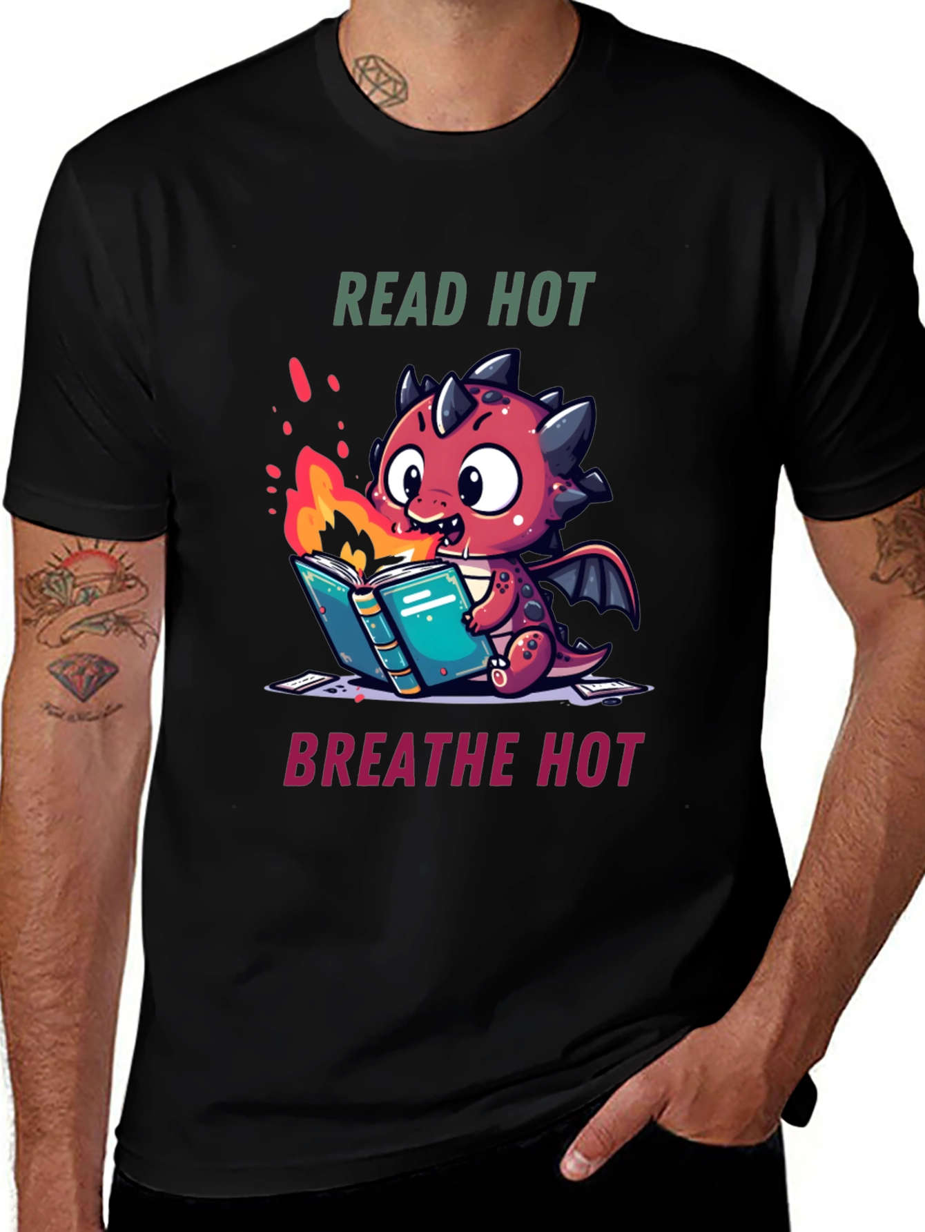 Variant 21 of Read Hot Breathe Hot Dragon T-Shirt