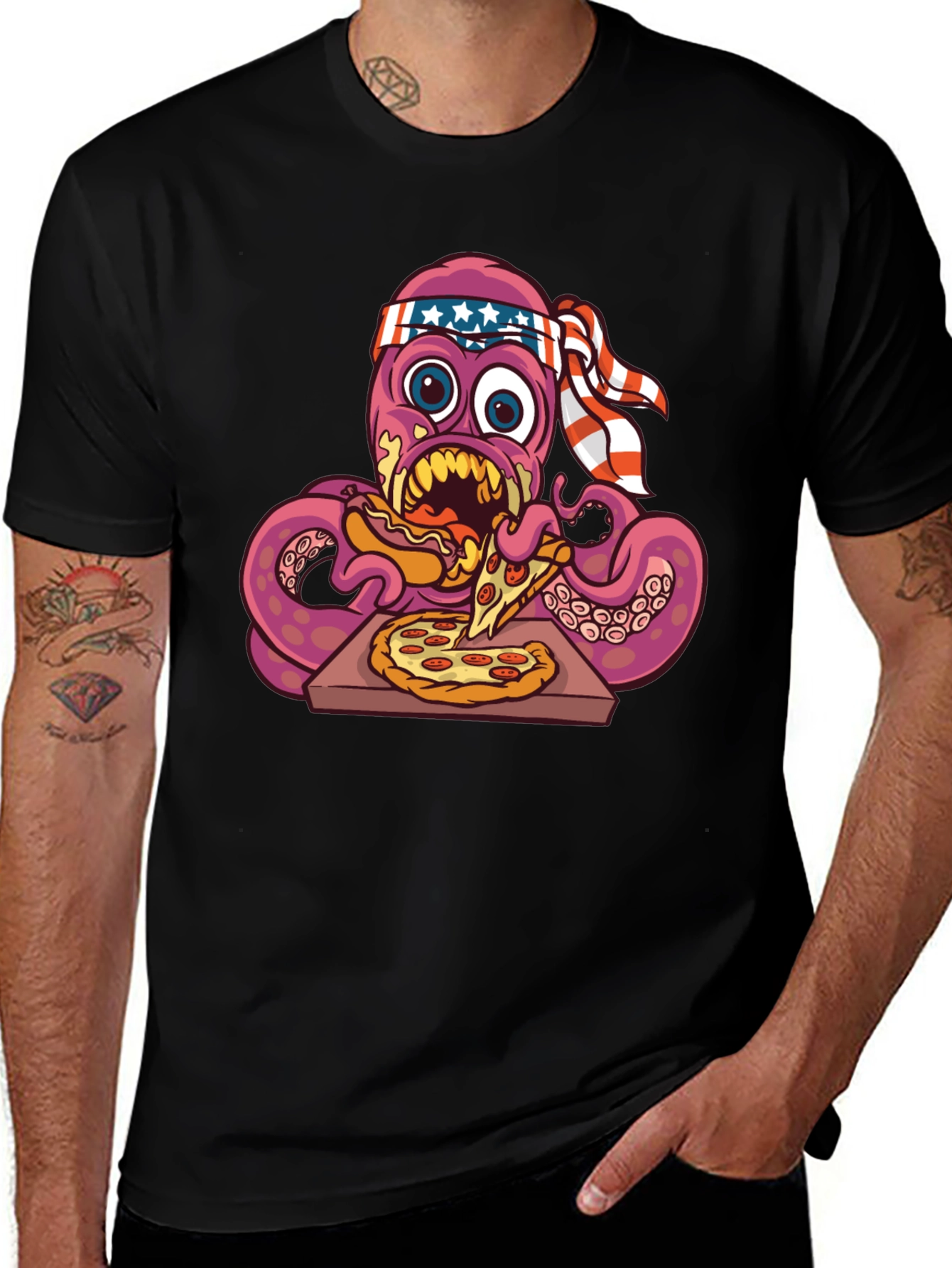 Variant 30 of Octopus Pizza T-Shirt