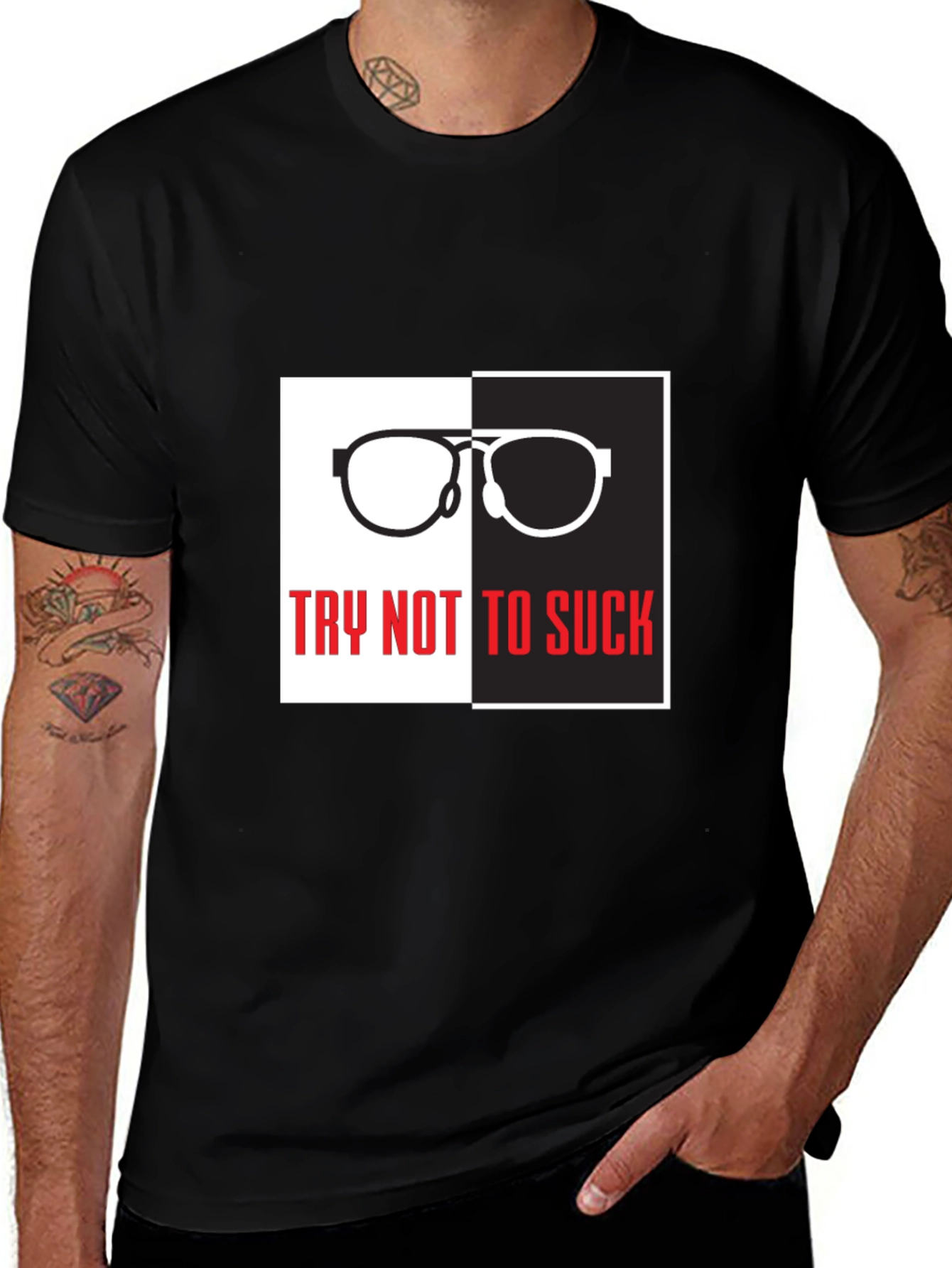 Variant 17 of Try Not To Suck Graphic Tee