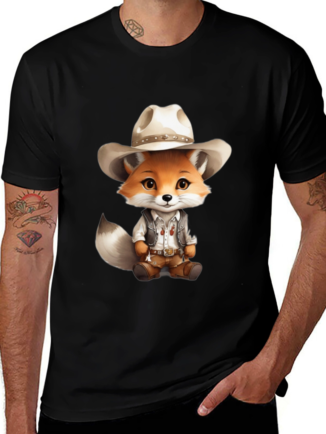 Variant 18 of Fox Cowboy T-Shirt - Cute Animal Design