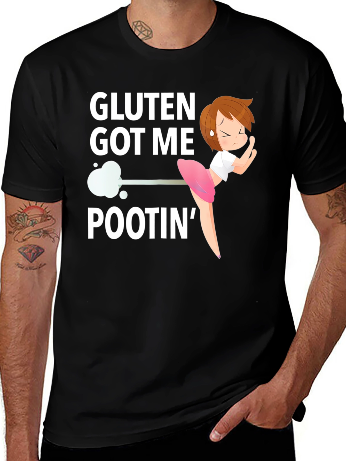 Variant 13 of Gluten Got Me Pootin' Funny T-Shirt