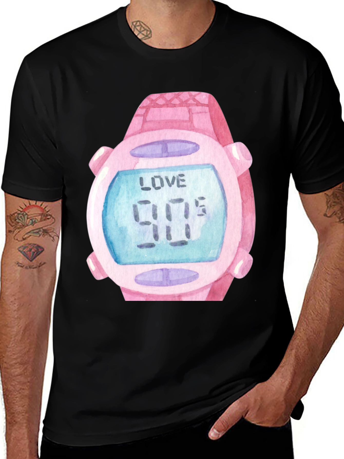 Variant 28 of Love 90s Digital Watch T-Shirt