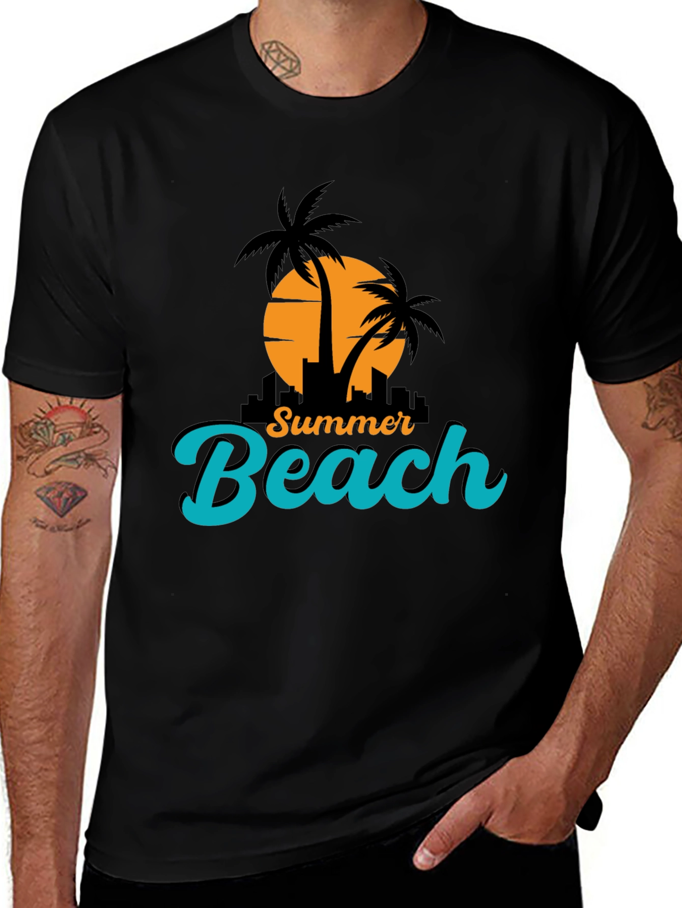 Variant 20 of Summer Beach T-Shirt - Black