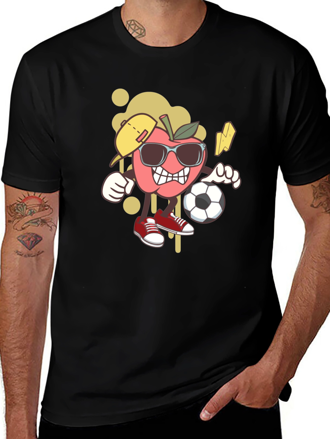 Variant 22 of Cool Apple Cartoon Graphic Tee