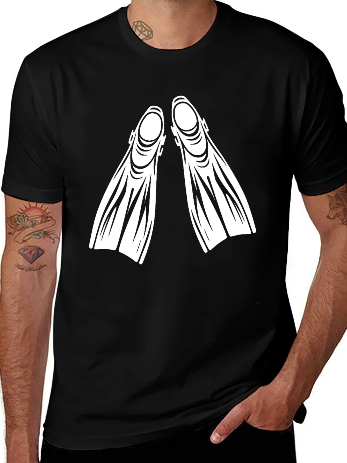 Diving Fins Graphic T-Shirt