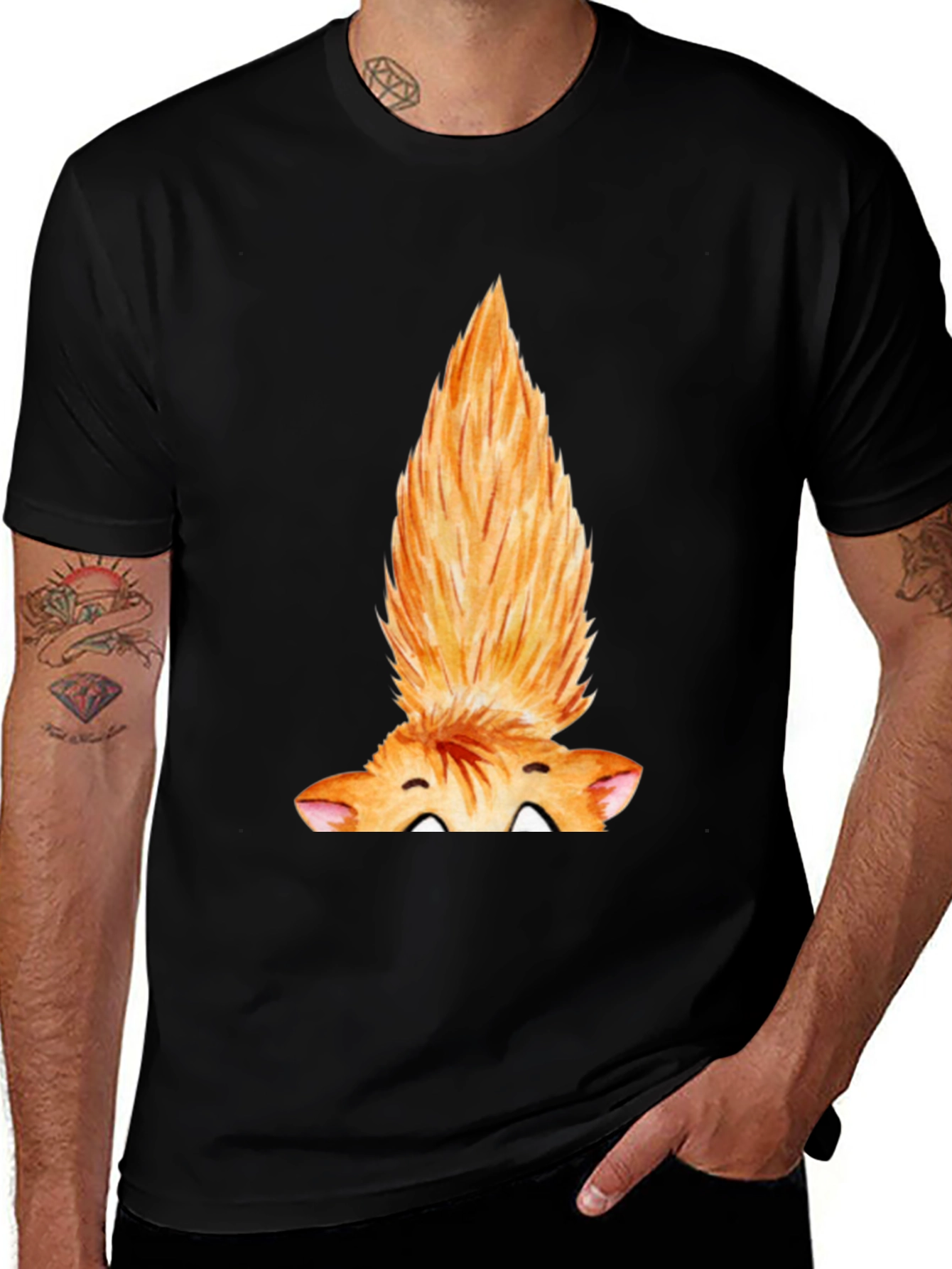 Variant 24 of Peek-a-Boo Fox T-Shirt - Cute Animal Graphic Tee