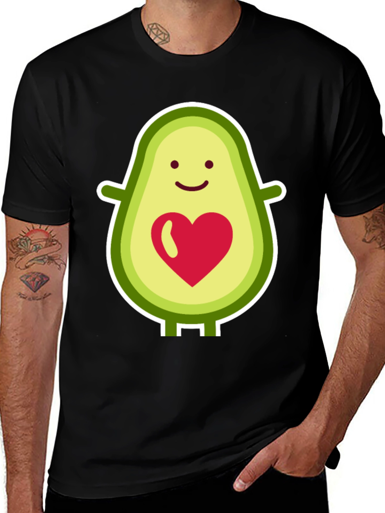 Variant 25 of Avocado Heart Graphic Tee - Cute & Trendy
