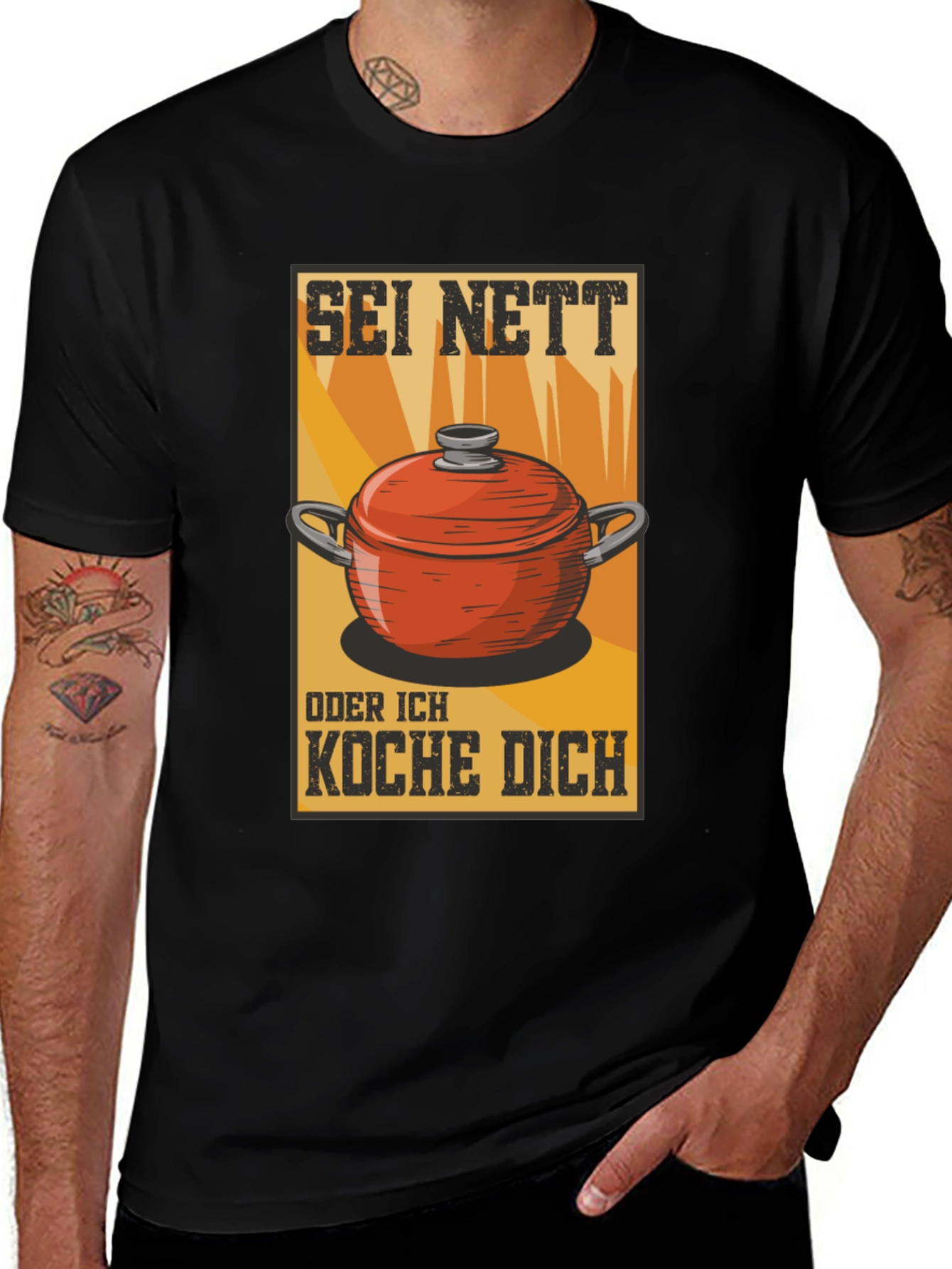 Variant 24 of Sei Nett Oder Ich Koche Dich Funny Cook T-Shirt