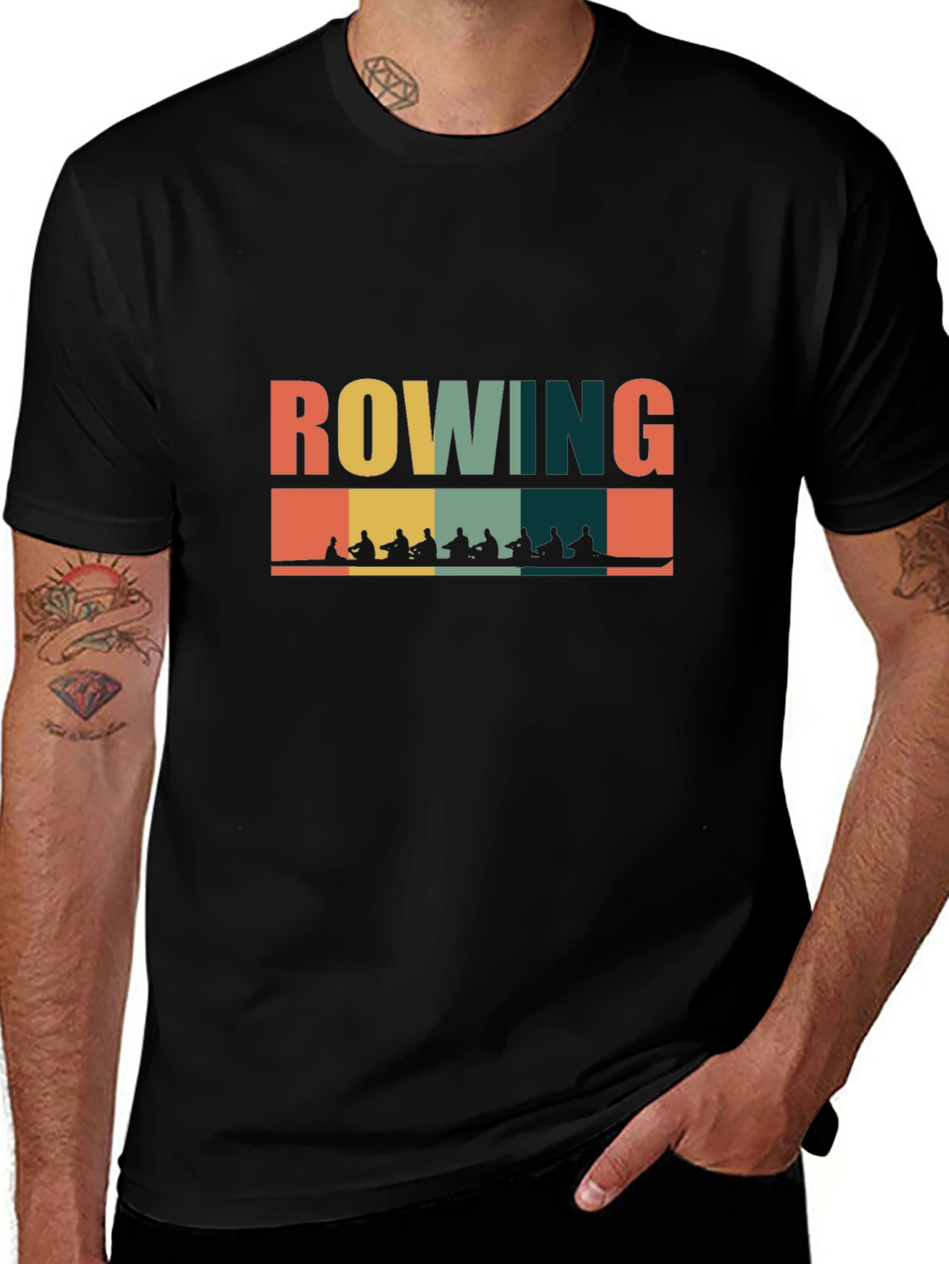 Variant 11 of Rowing Team Retro Graphic T-Shirt