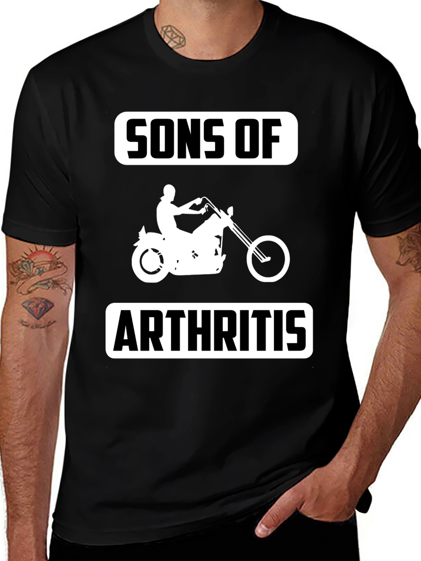Variant 8 of Sons Of Arthritis Biker T-Shirt Funny Graphic Tee