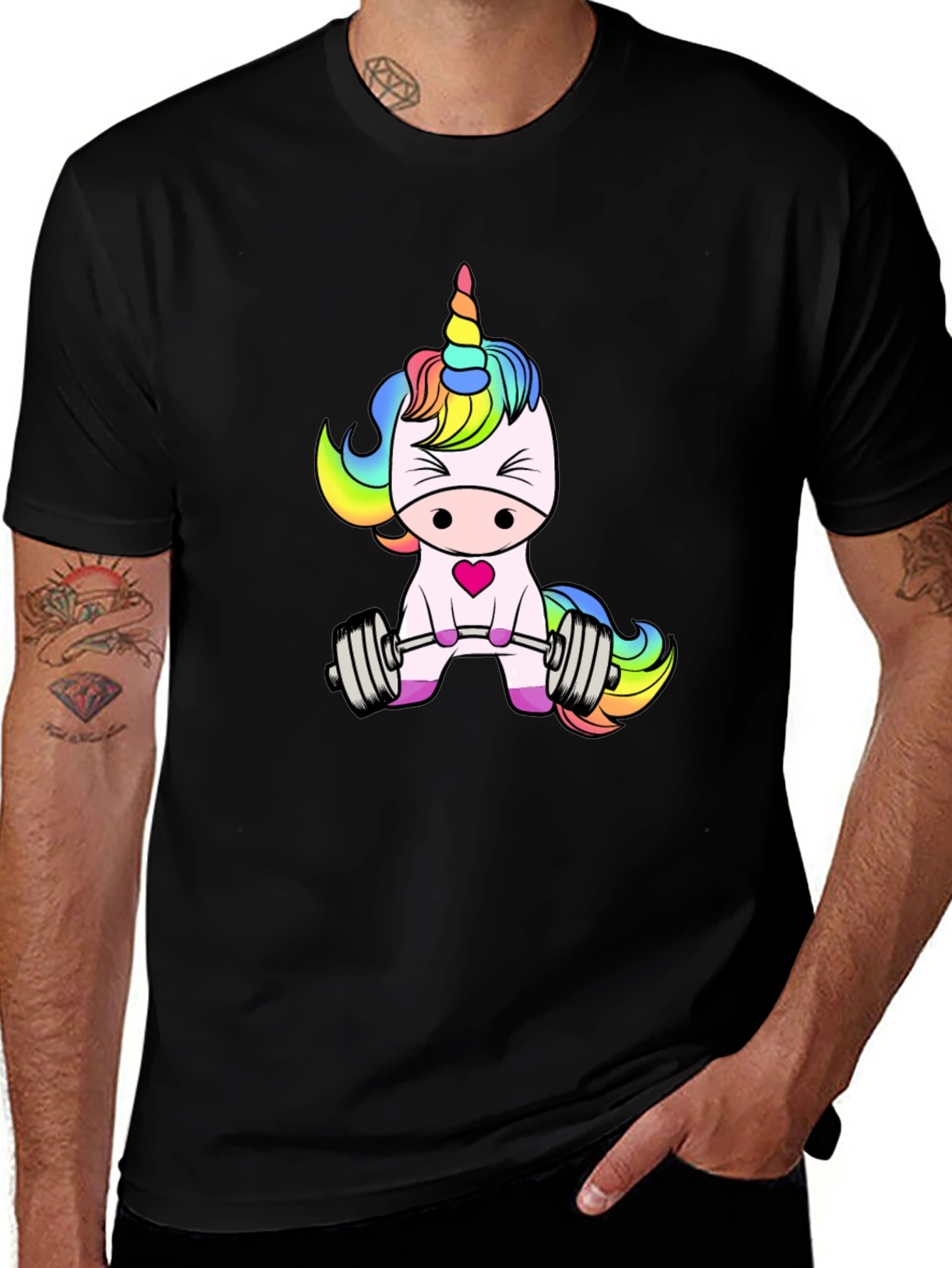 Variant 9 of Unicorn Lifting Weights Graphic T-Shirt