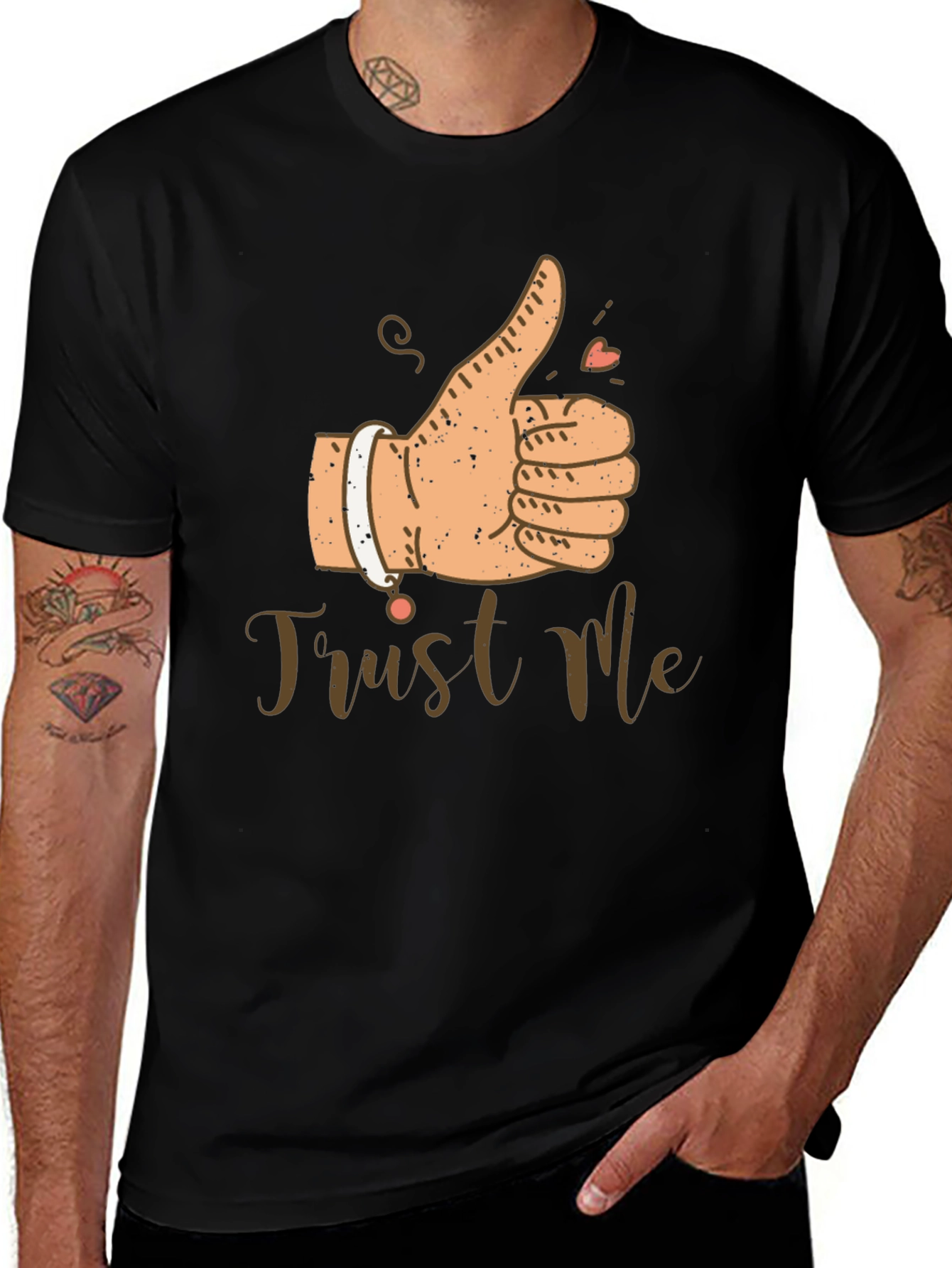 Variant 8 of Trust Me Graphic Tee - Thumbs Up Design