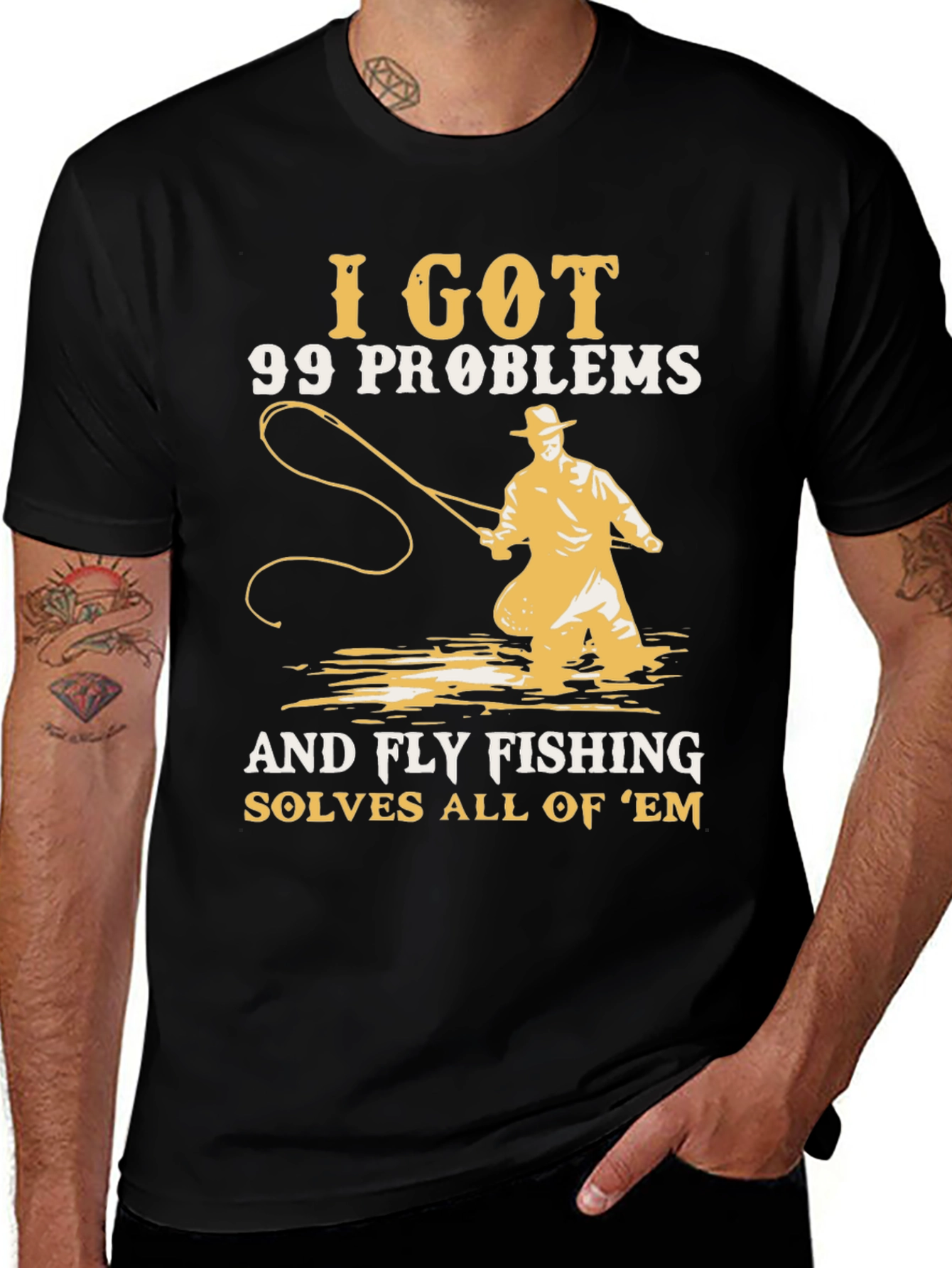 Variant 19 of 99 Problems Fly Fishing T-Shirt