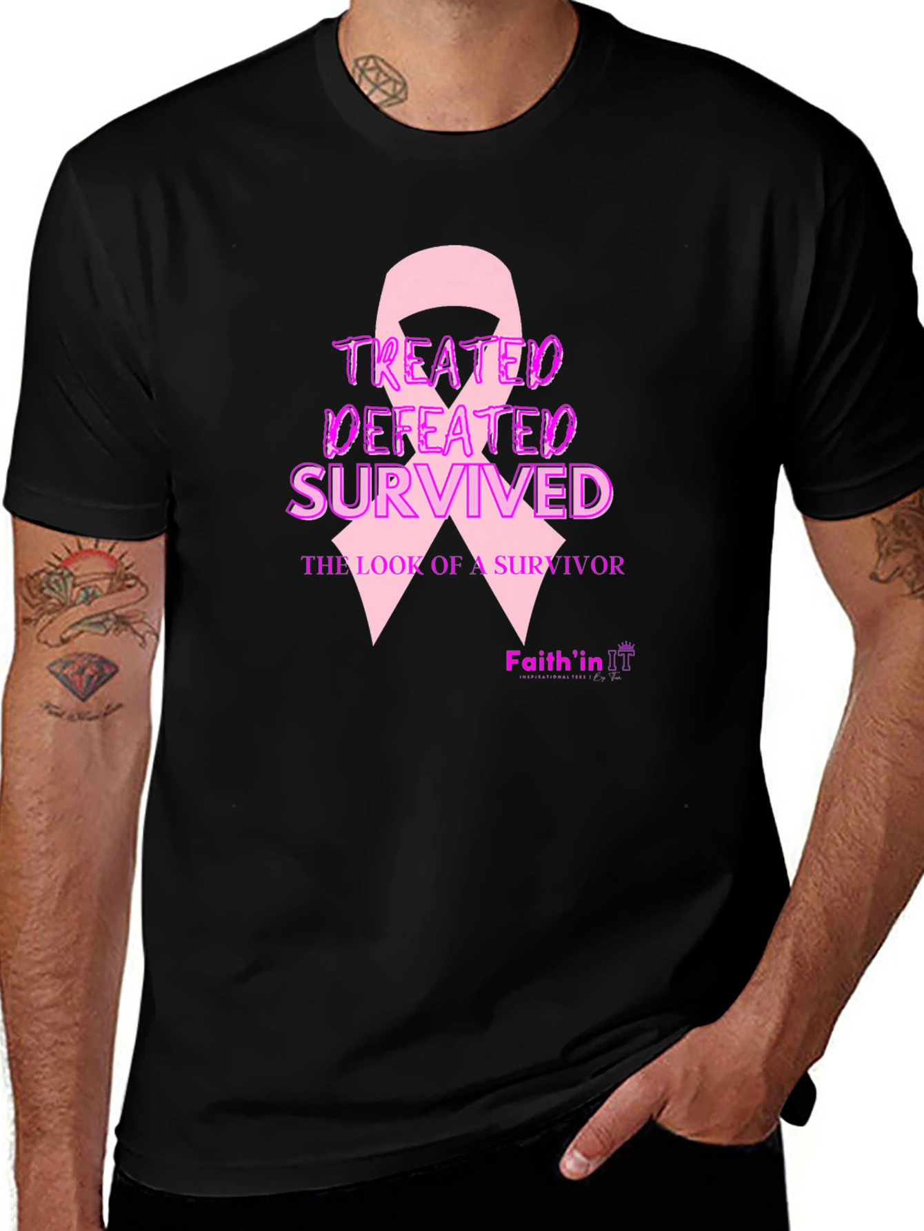 Survivor T-Shirt: Treated Defeated Survived