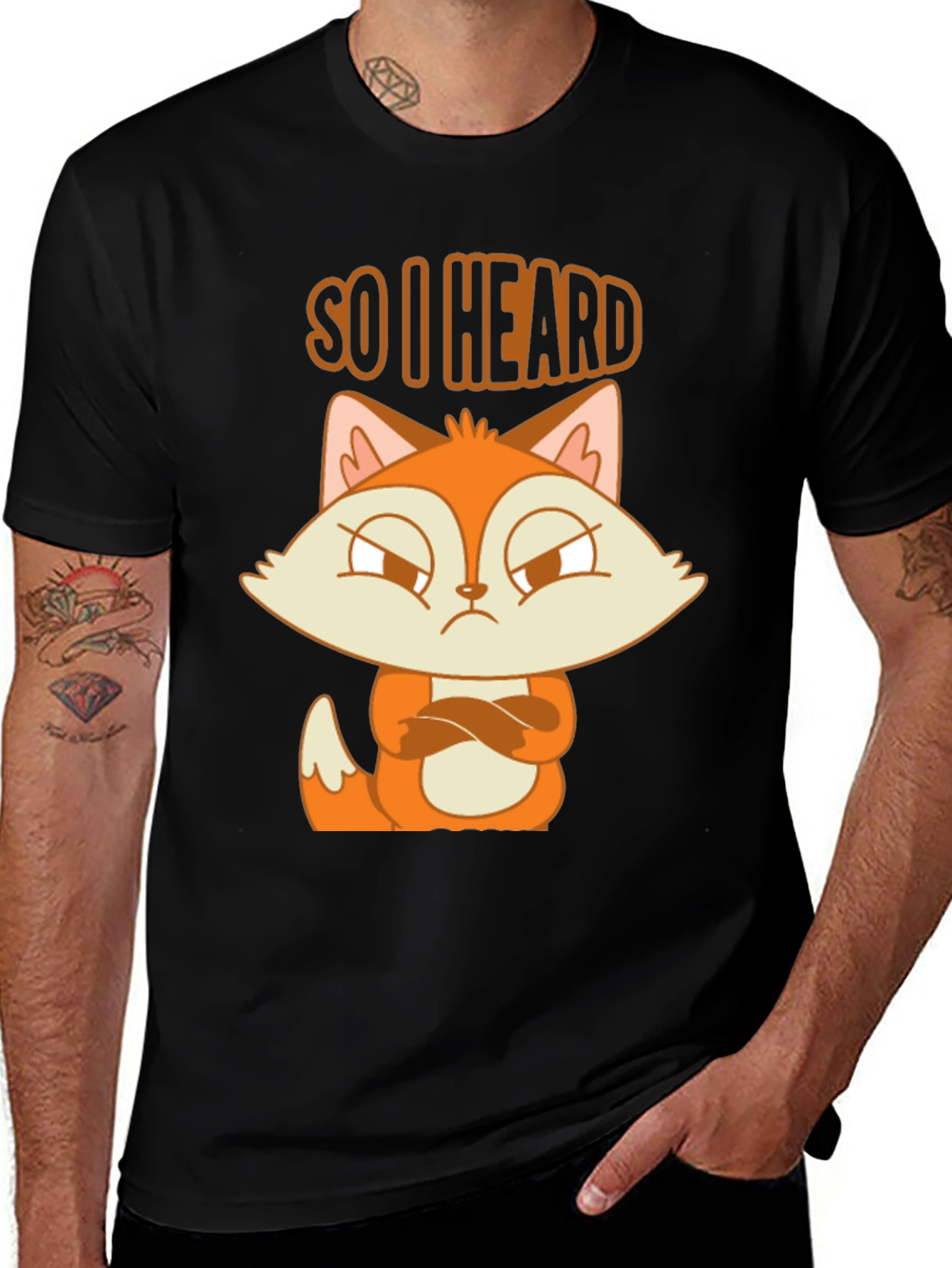 Variant 13 of So I Heard Graphic Tee - Grumpy Fox T-Shirt