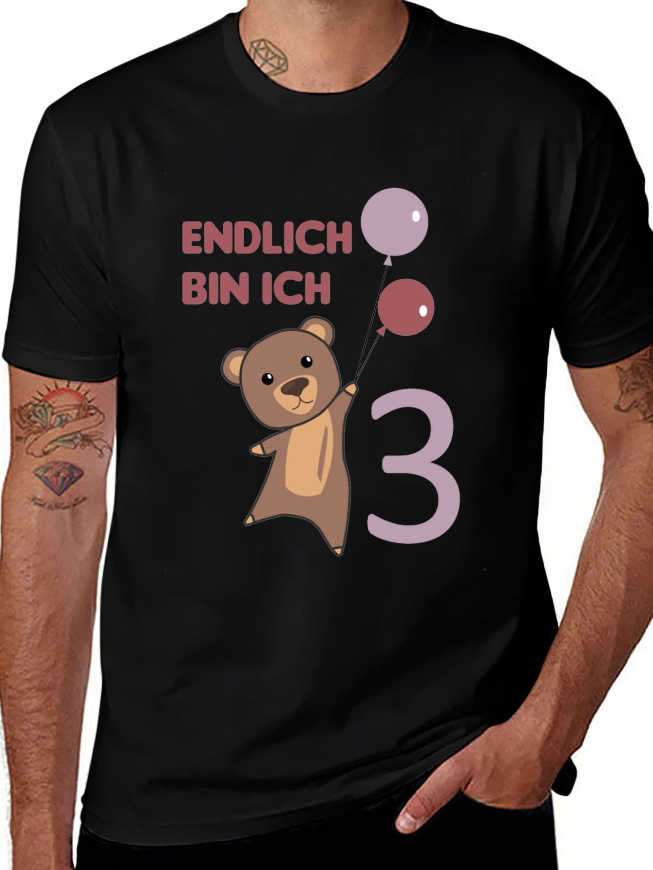 Variant 21 of Cute Bear 3rd Birthday T-Shirt