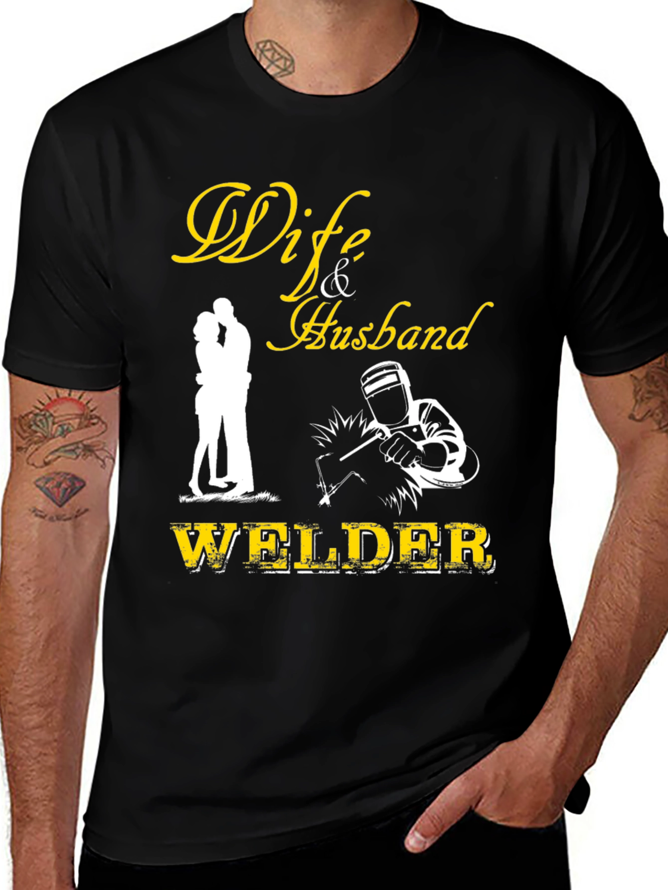Variant 24 of Welder Husband Graphic T-Shirt - Anniversary Gift