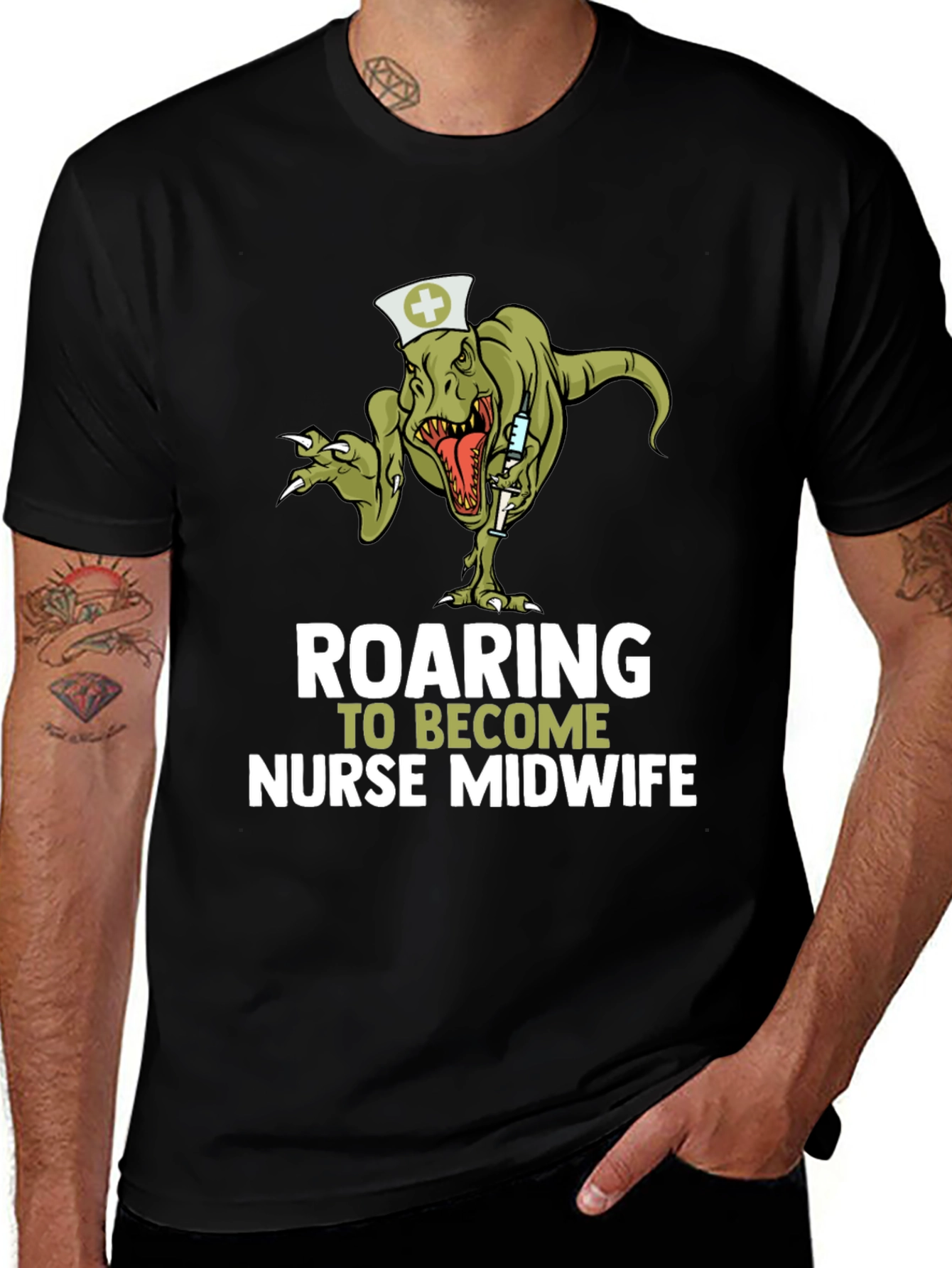 Variant 10 of Roaring Nurse Midwife T-Shirt