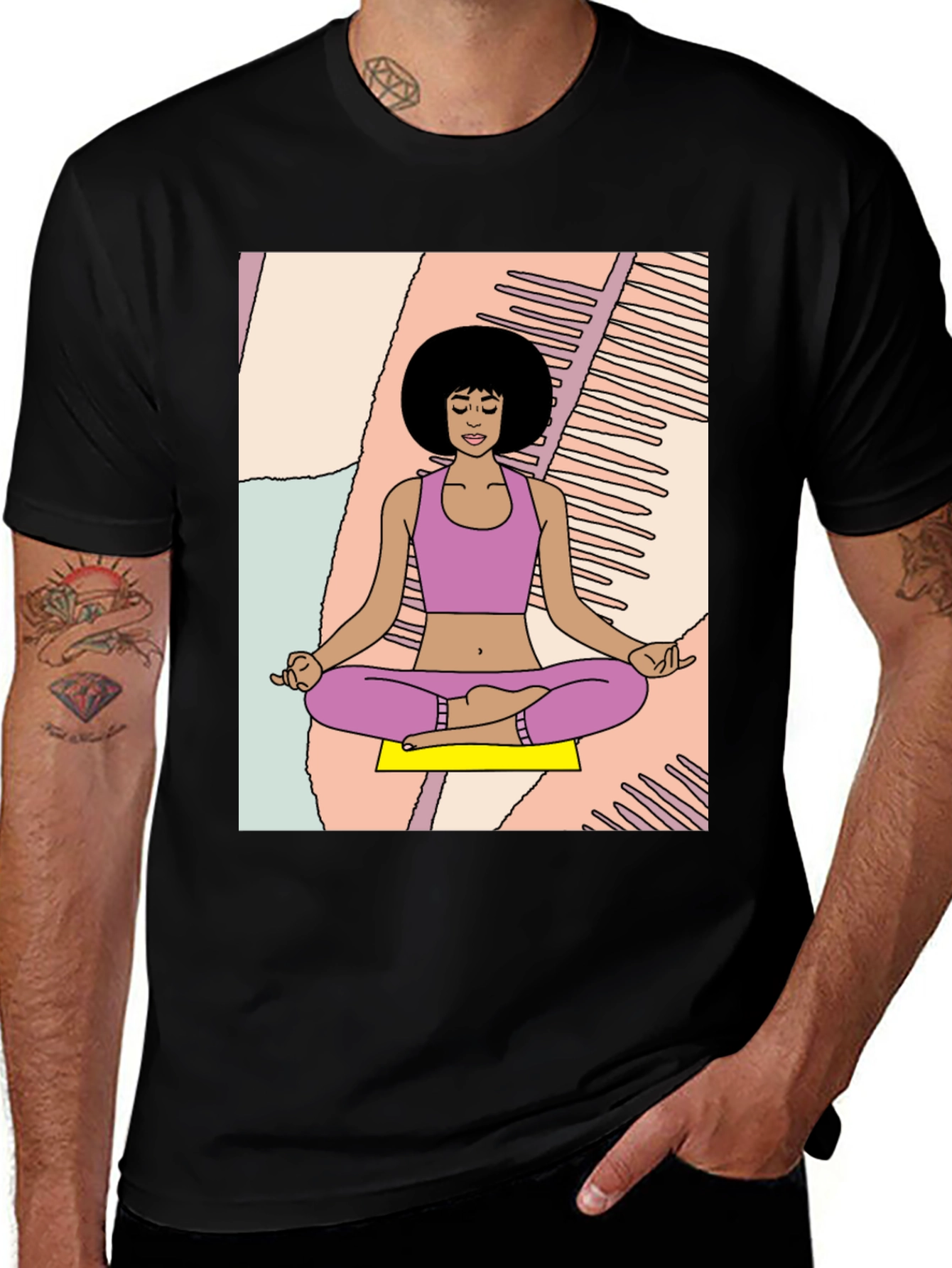 Variant 19 of Meditating Woman Graphic Tee - Relaxed Fit