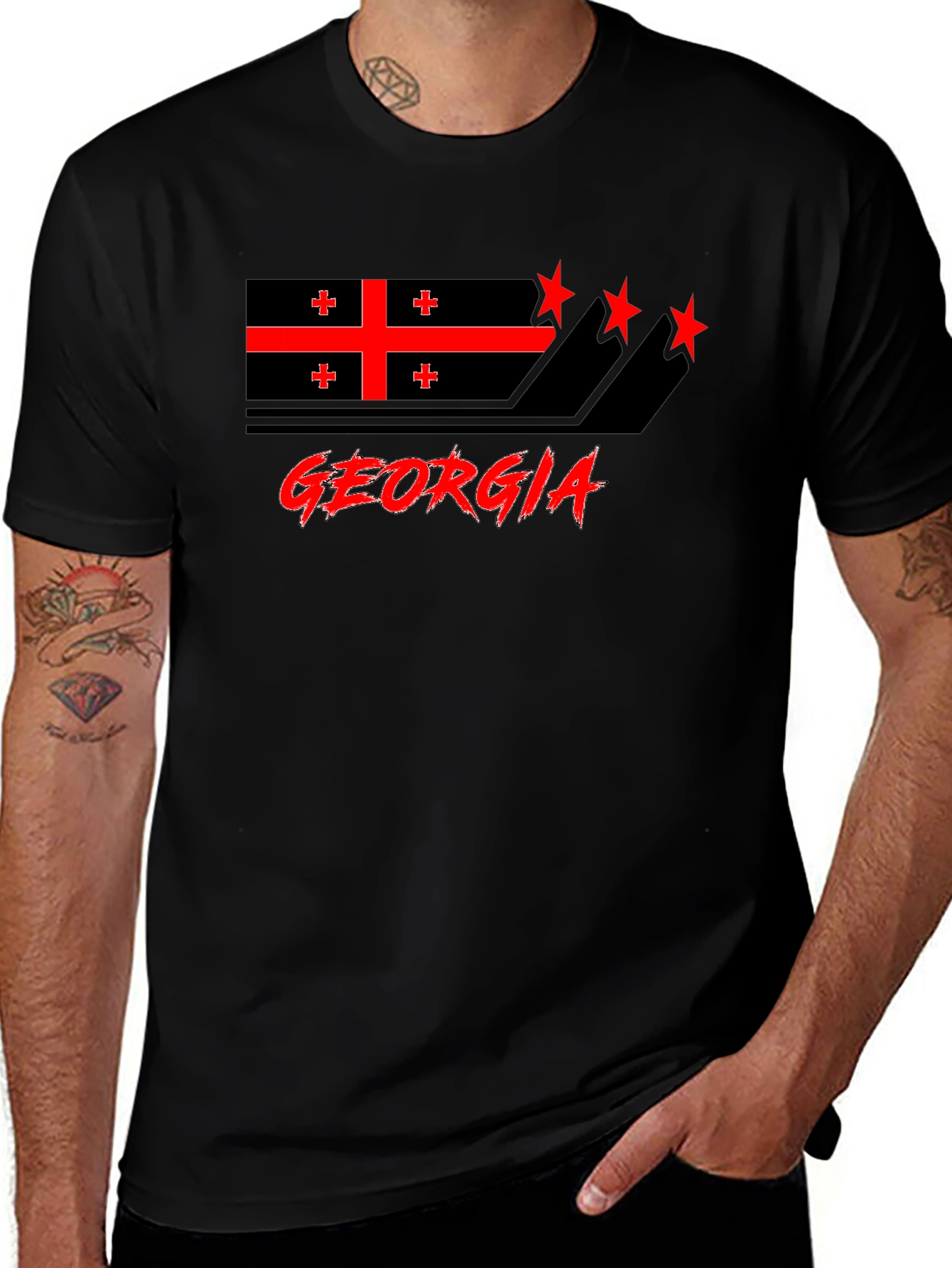 Variant 25 of Georgia Flag Graphic T-Shirt