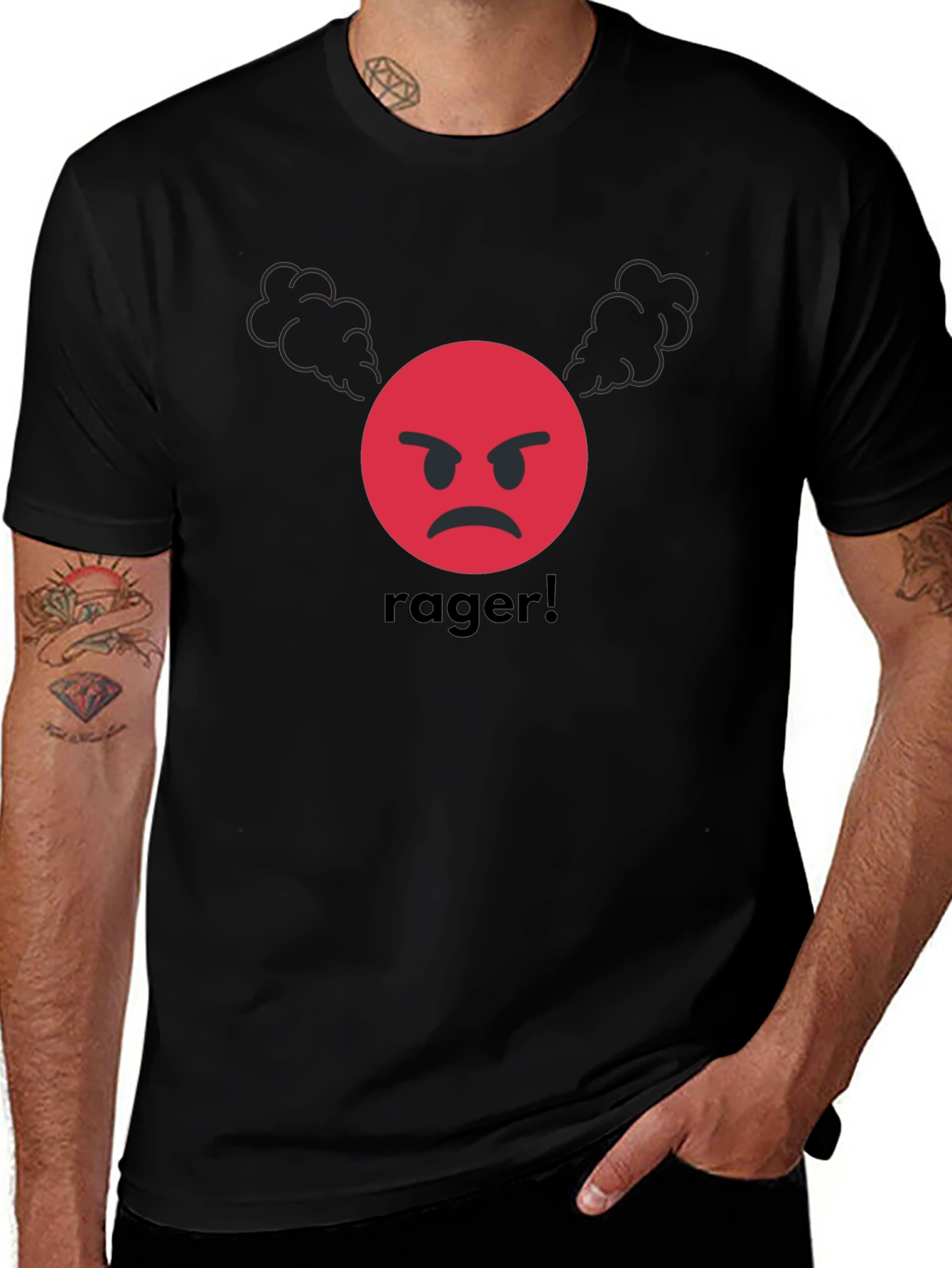 Variant 23 of Rager Emoji T-Shirt - Angry Expression
