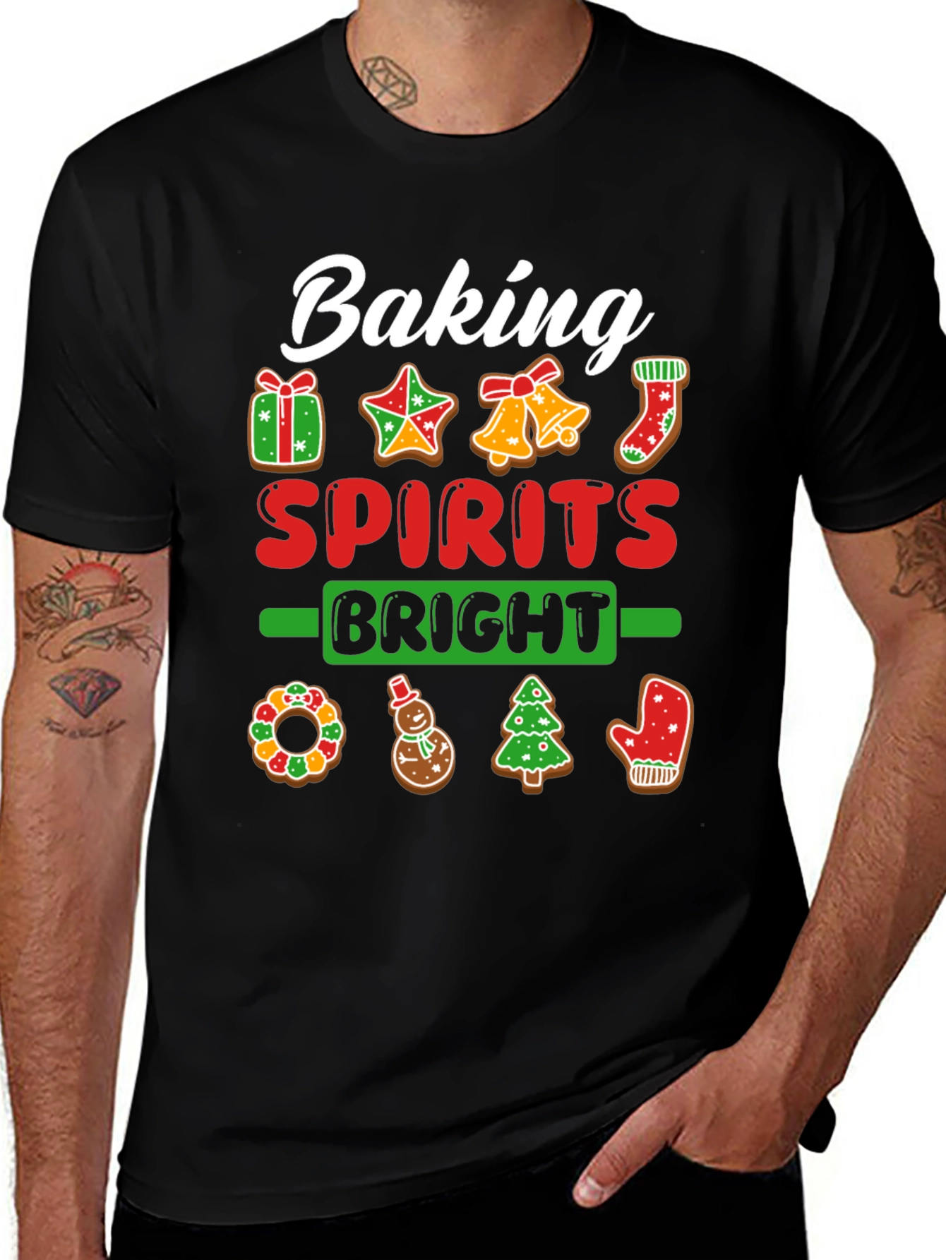 Baking Spirits Bright Christmas T-Shirt