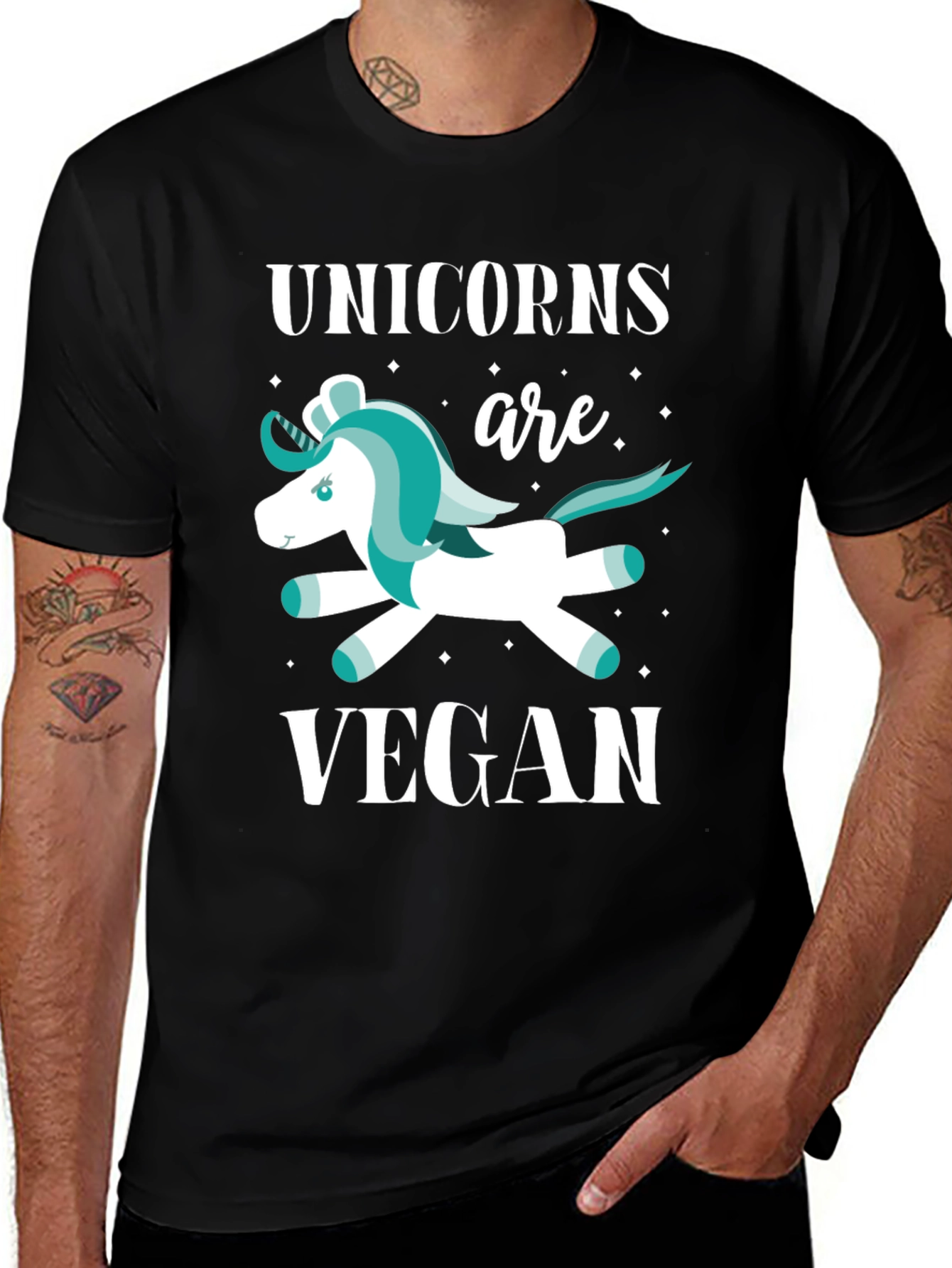 Variant 19 of Unicorns are Vegan Graphic T-Shirt