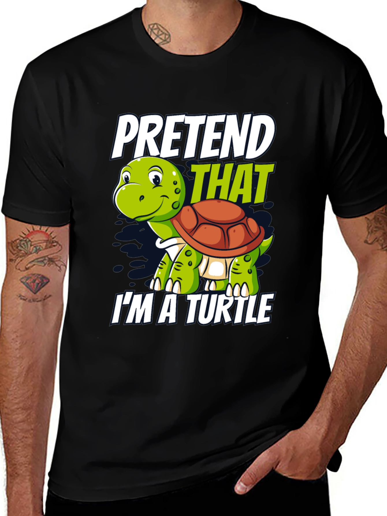 Variant 7 of Pretend I'm A Turtle Novelty T-Shirt