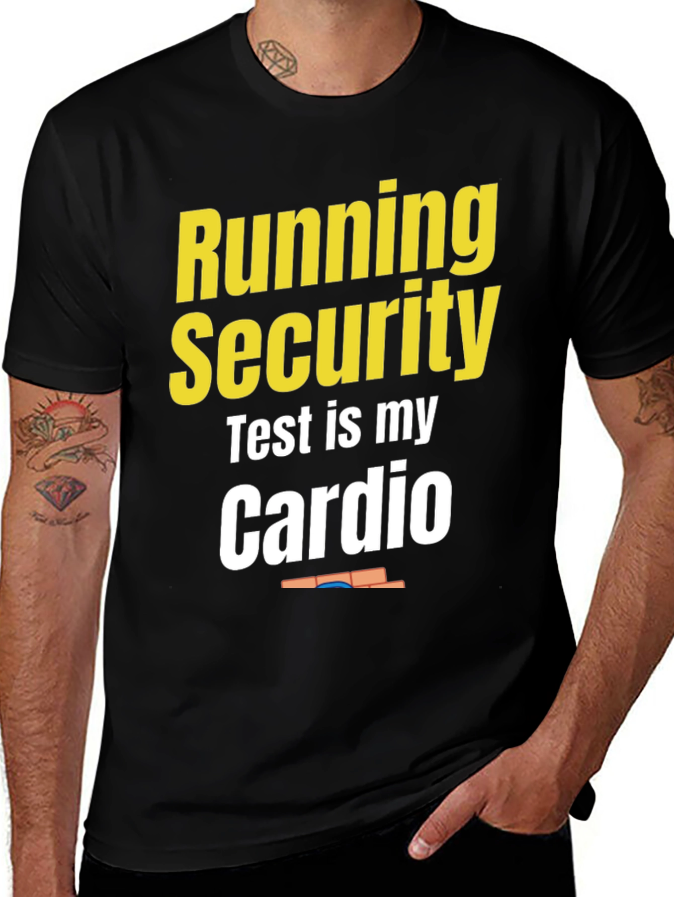 Variant 22 of Running Security Test Cardio Black T-Shirt