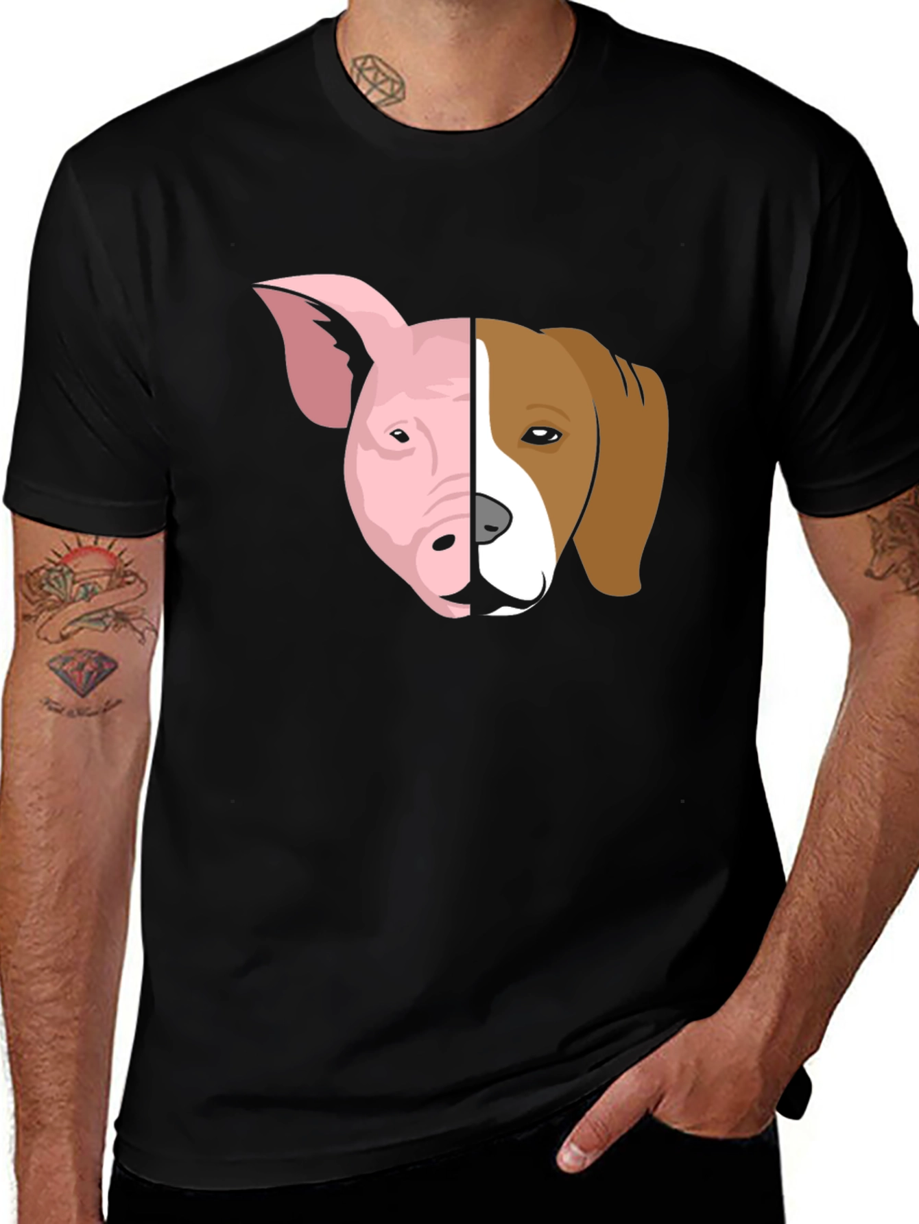 Variant 27 of Pig Dog Hybrid Graphic T-Shirt