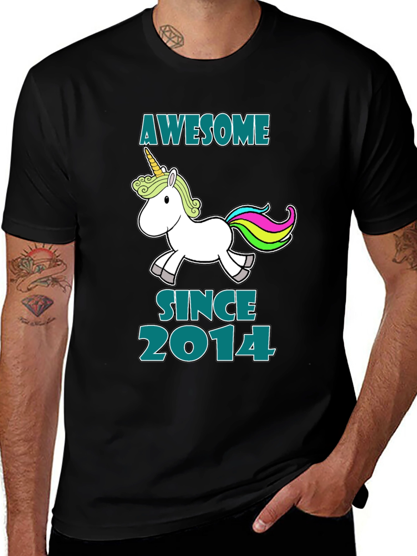 Variant 8 of Awesome Since 2014 Unicorn T-Shirt