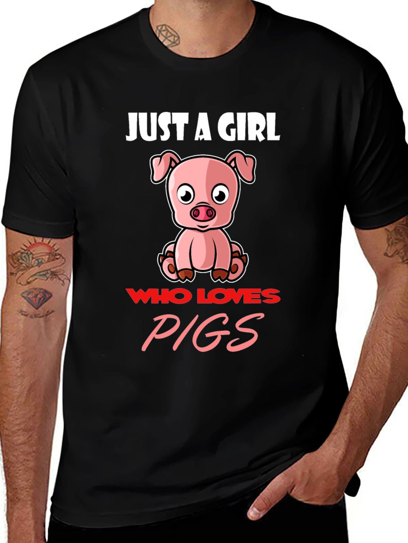 Variant 20 of Just A Girl Who Loves Pigs T-Shirt
