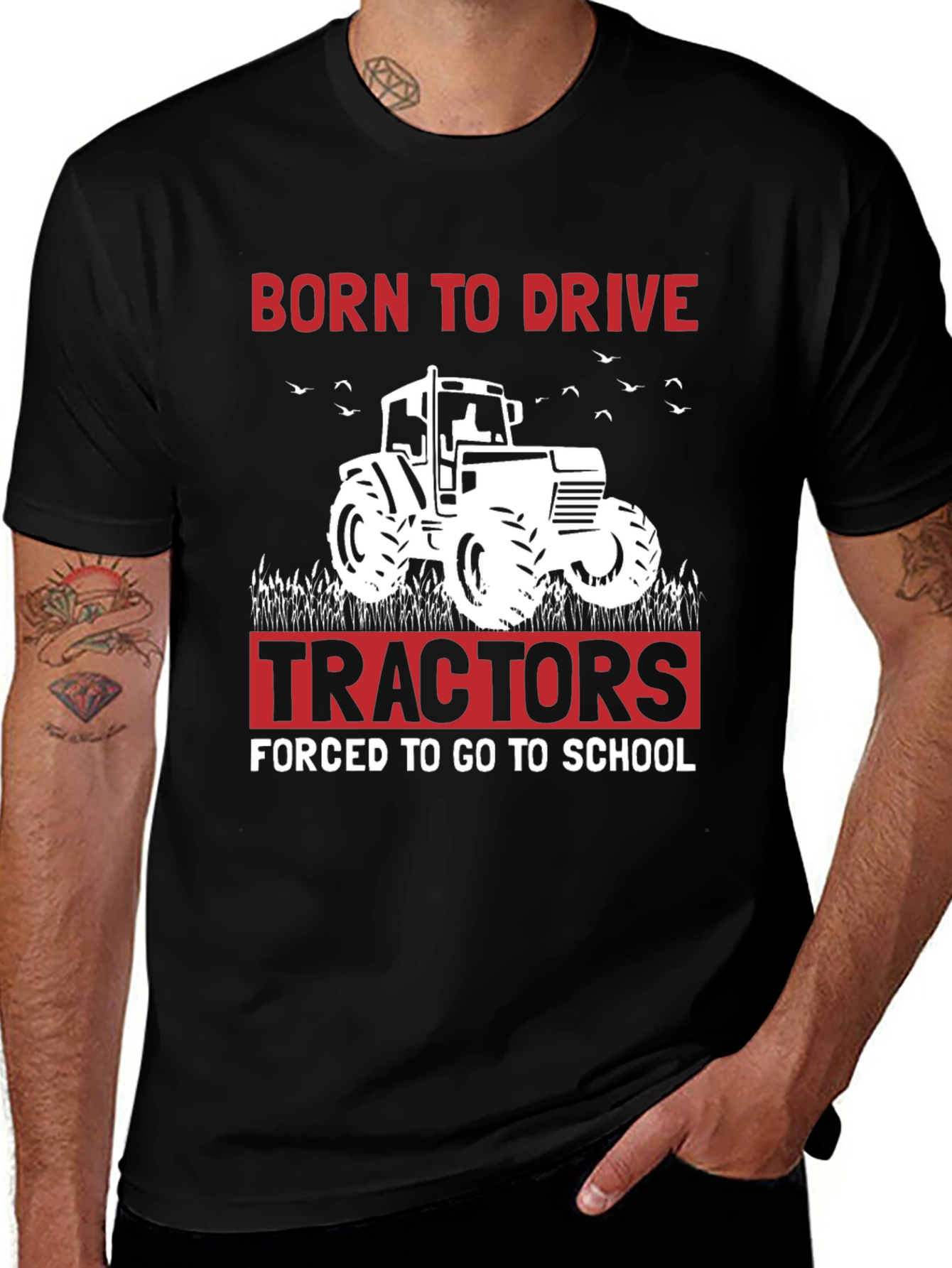 Variant 19 of Born to Drive Tractors T-Shirt