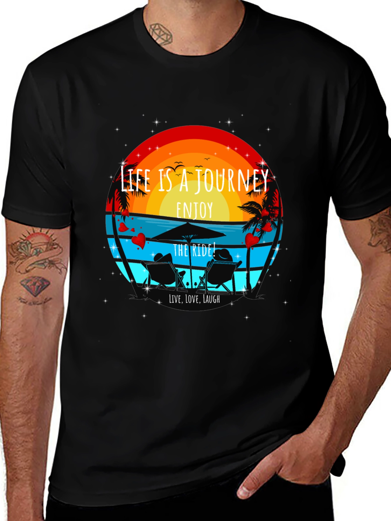 Variant 21 of Life is a Journey Graphic T-Shirt