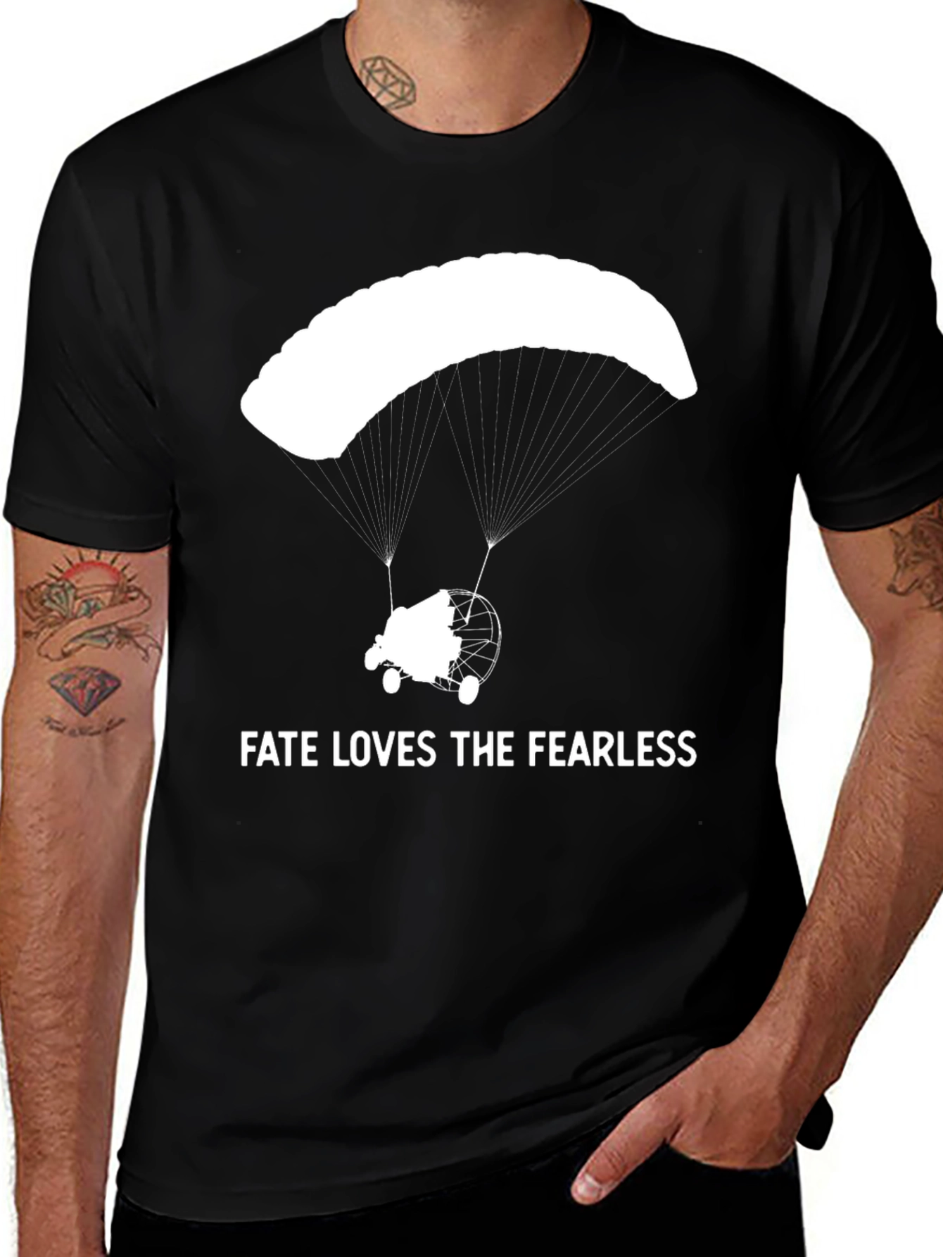 Variant 13 of Fearless Fate Paramotor T-Shirt - Black