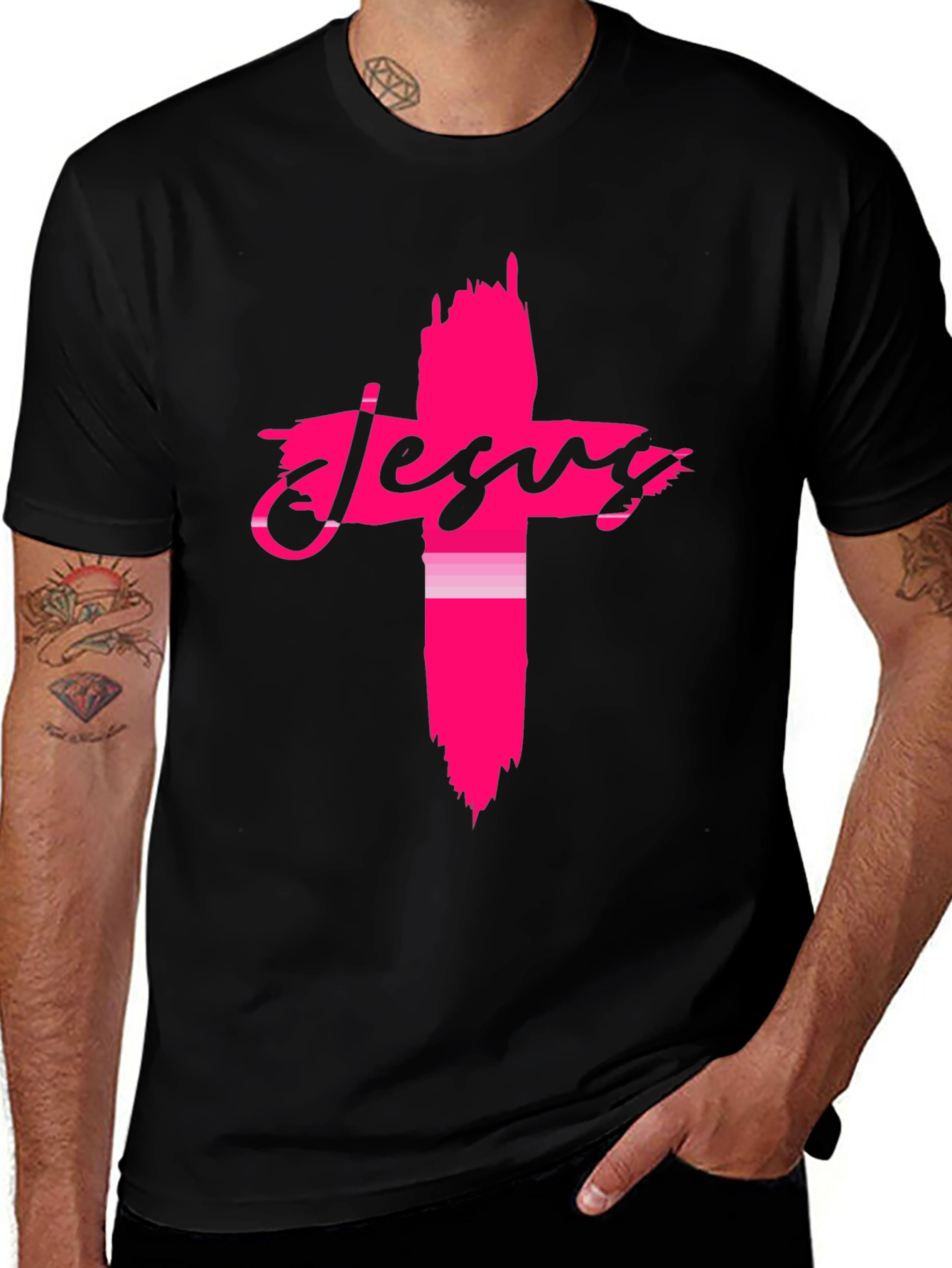 Variant 5 of Jesus Cross Graphic Tee - Stylish Christian Apparel