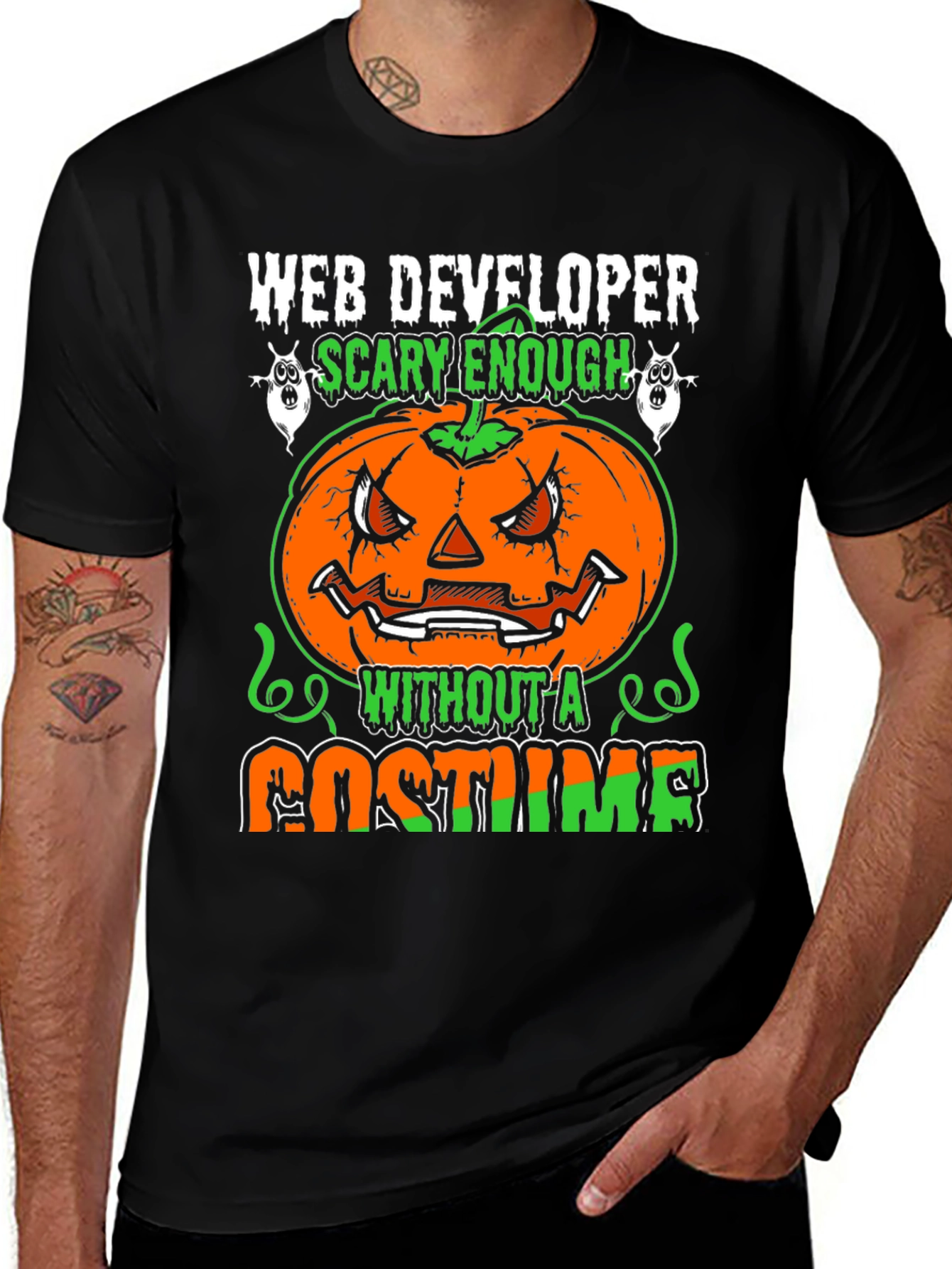 Scary Web Developer Halloween T-Shirt
