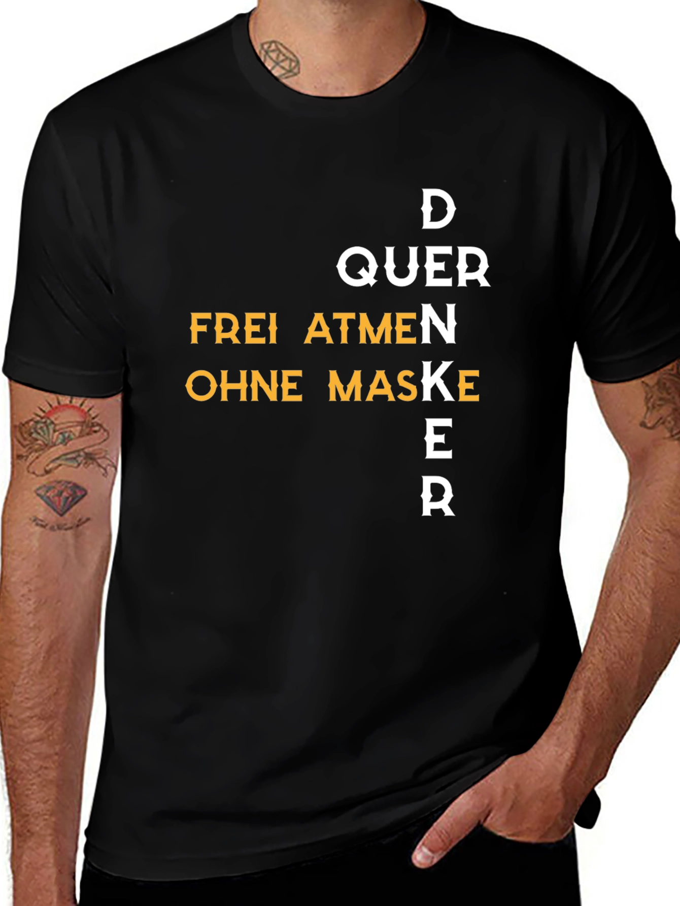 Variant 24 of Frei Atmen Black T-Shirt