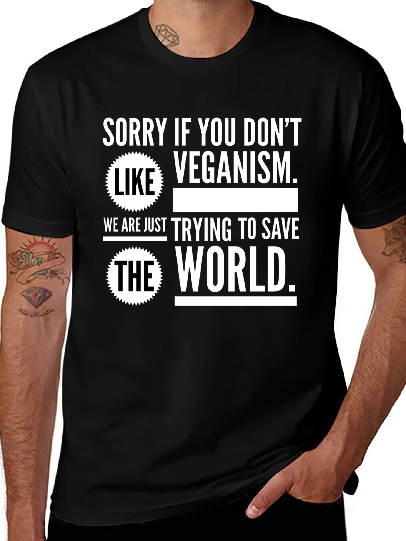 Variant 9 of Veganism T-Shirt - Save The World!