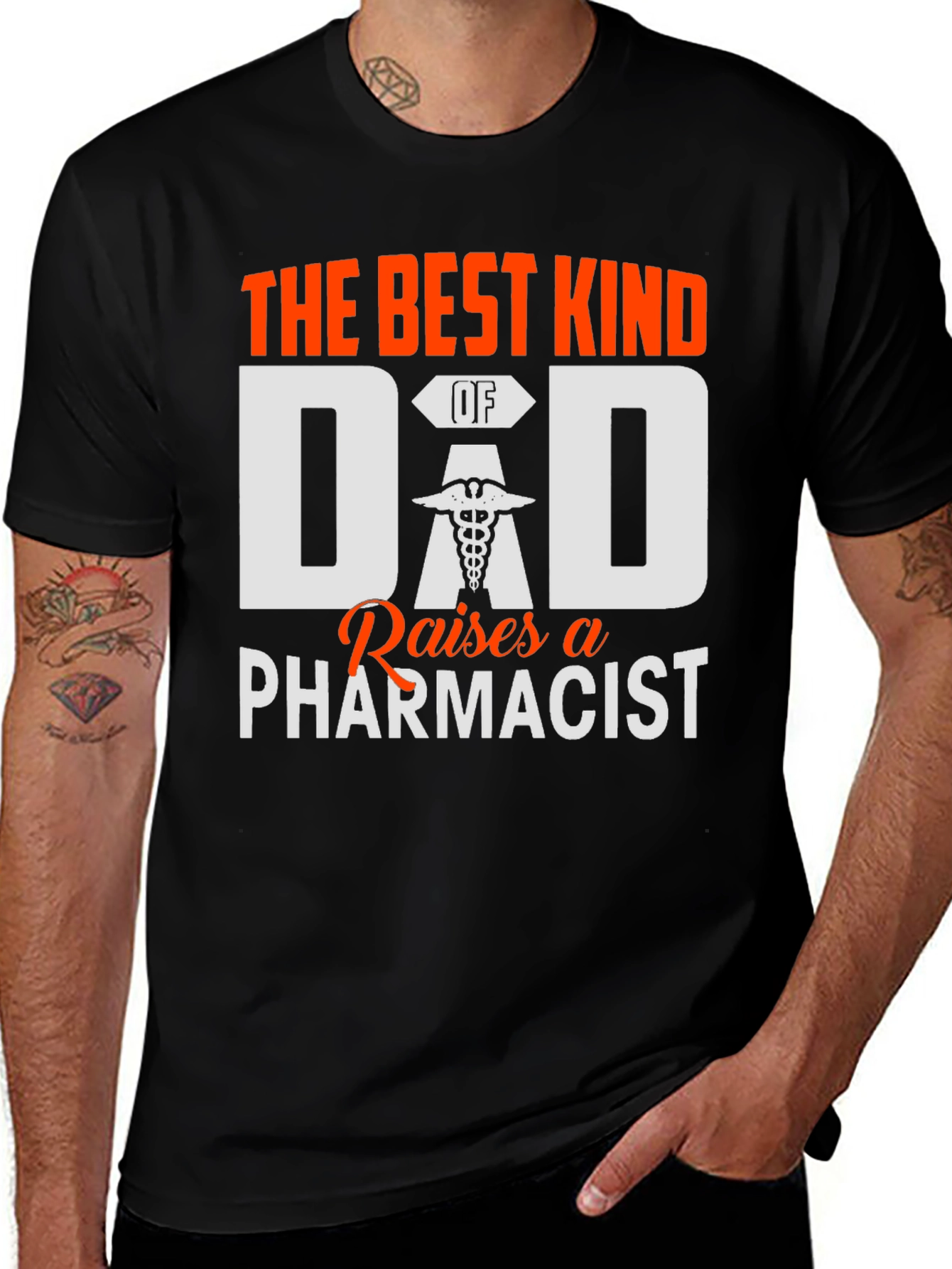 Variant 13 of Best Dad Raises a Pharmacist Graphic T-Shirt