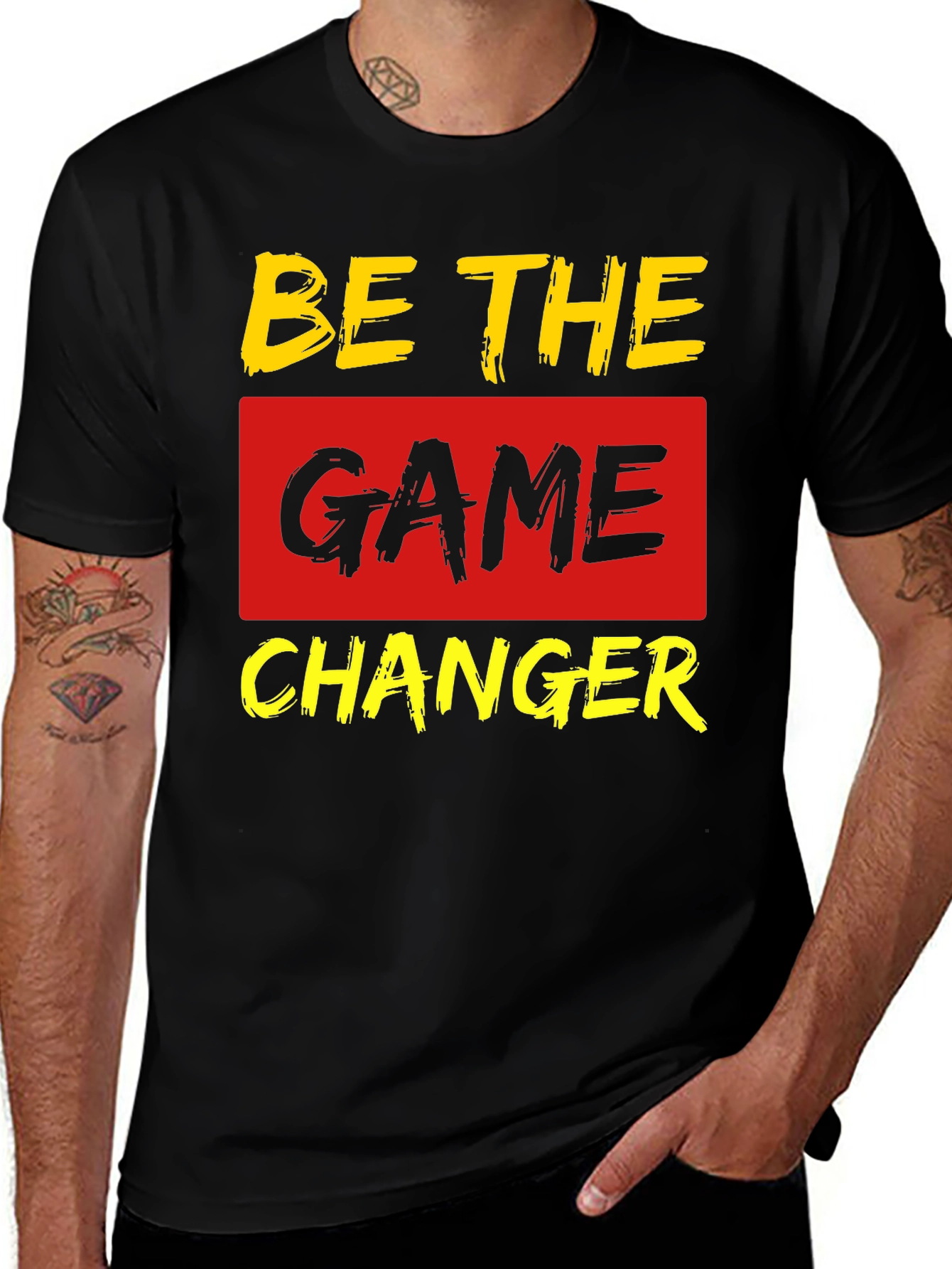 Variant 6 of Be The Game Changer Black Graphic T-Shirt