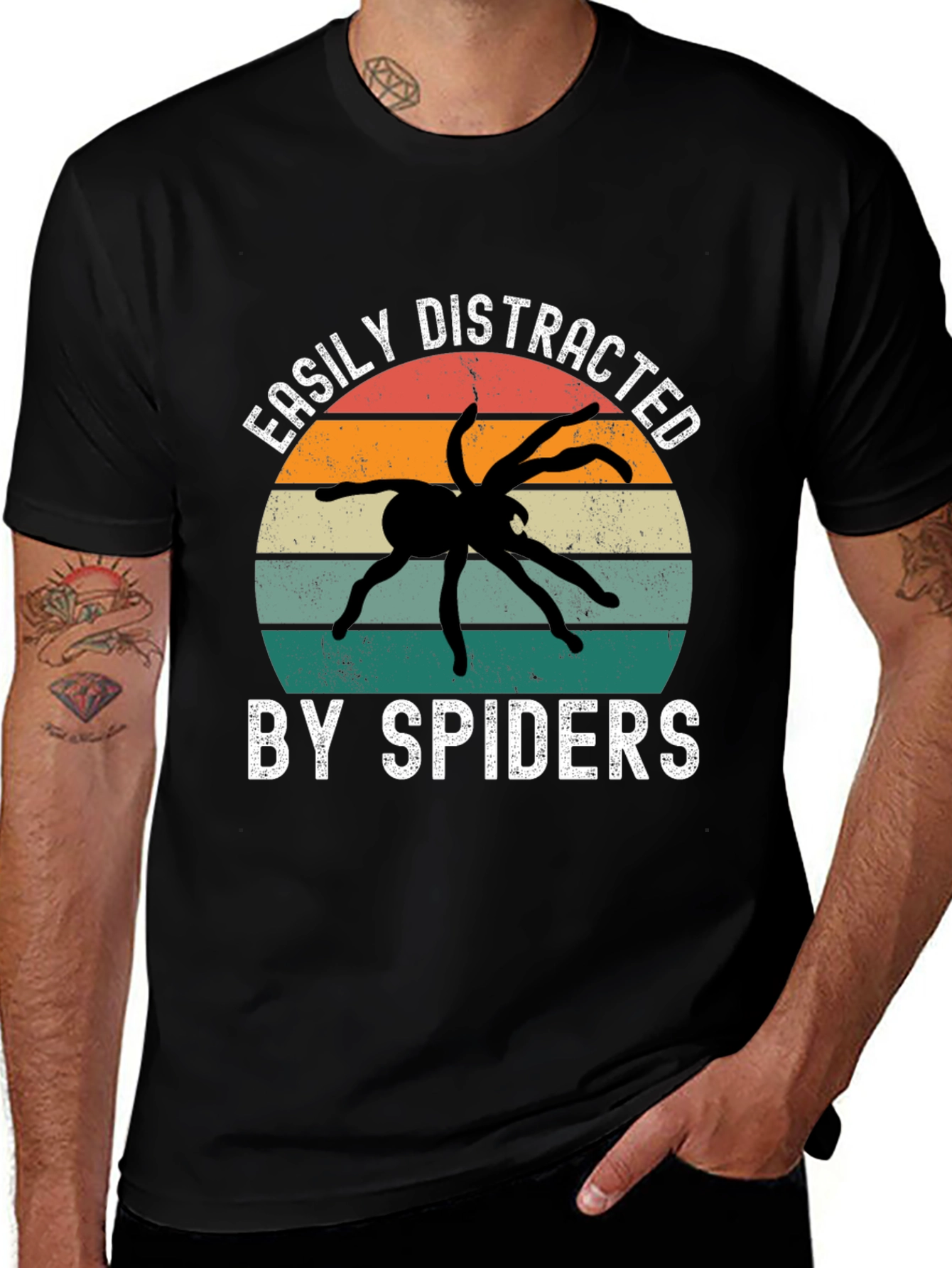 Variant 20 of Easily Distracted by Spiders T-Shirt