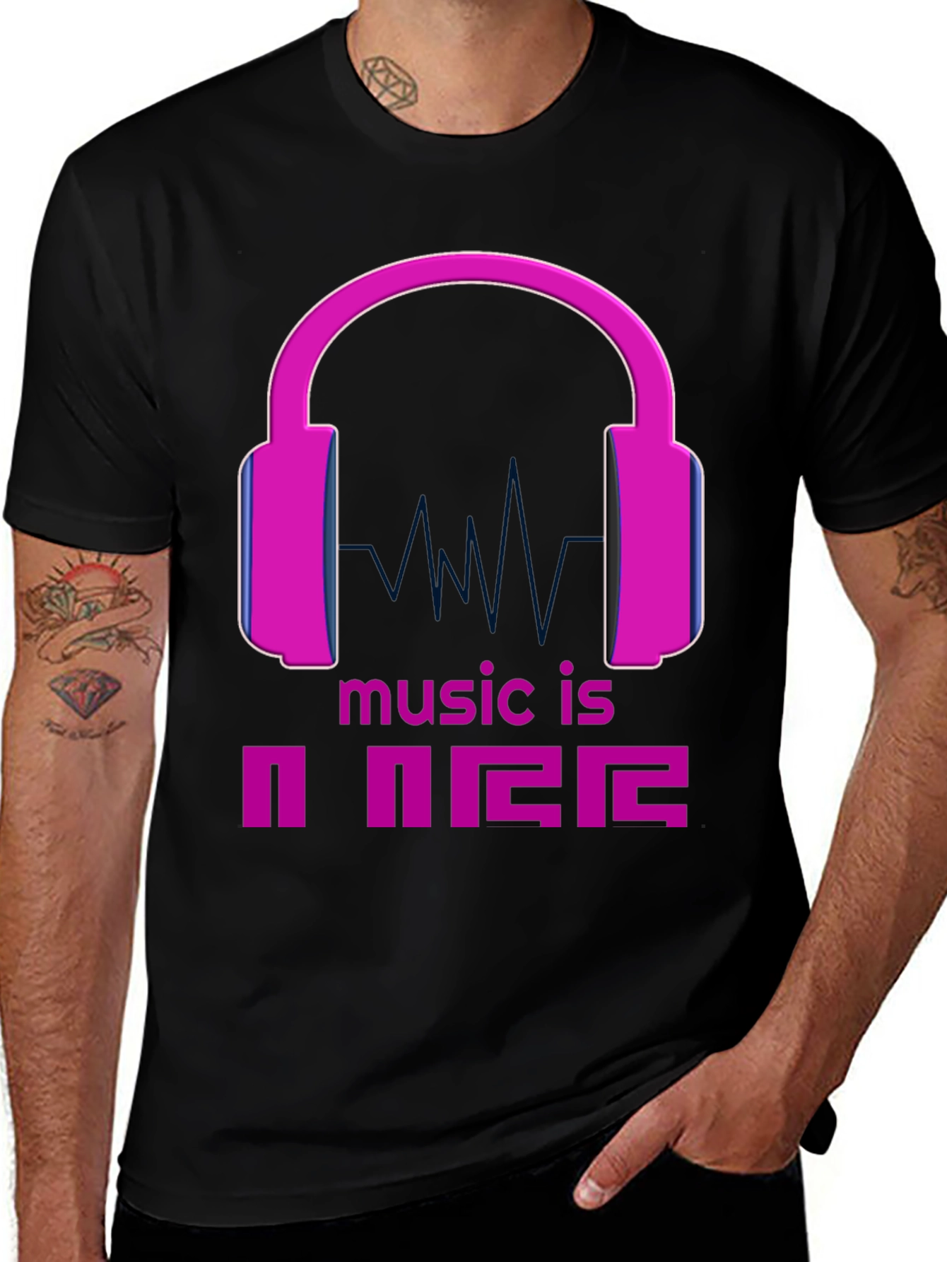 Variant 13 of Music is Power Graphic Tee