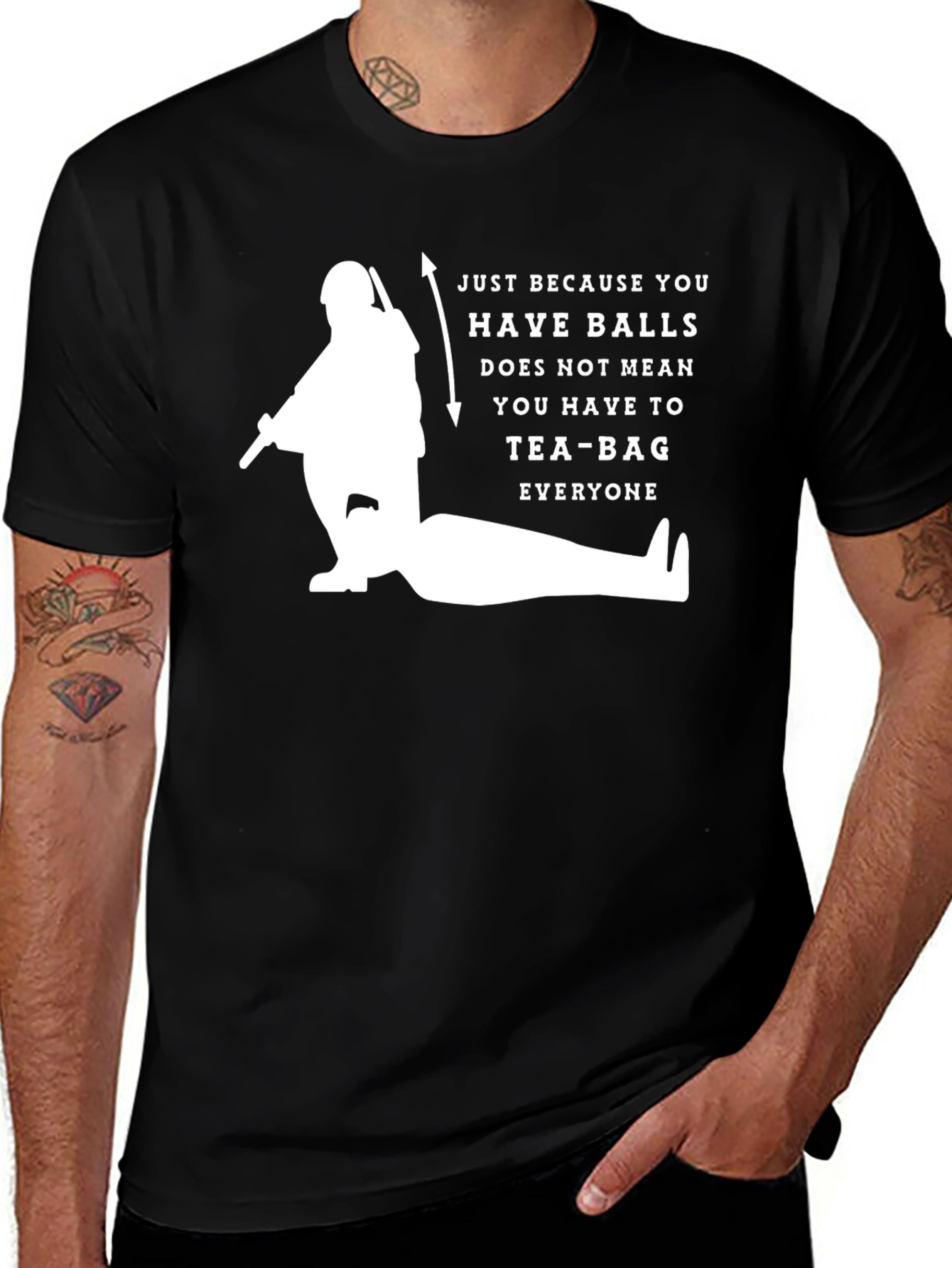Variant 9 of Humorous Graphic Tee - Tea-Bag Everyone