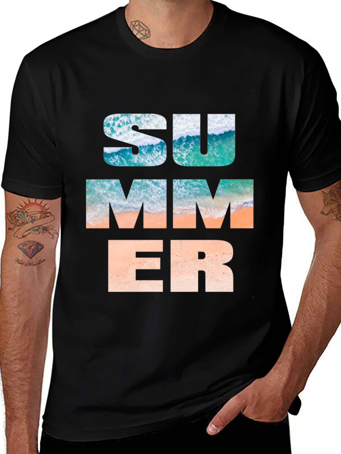 Variant 7 of Summer Beach Wave Graphic T-Shirt