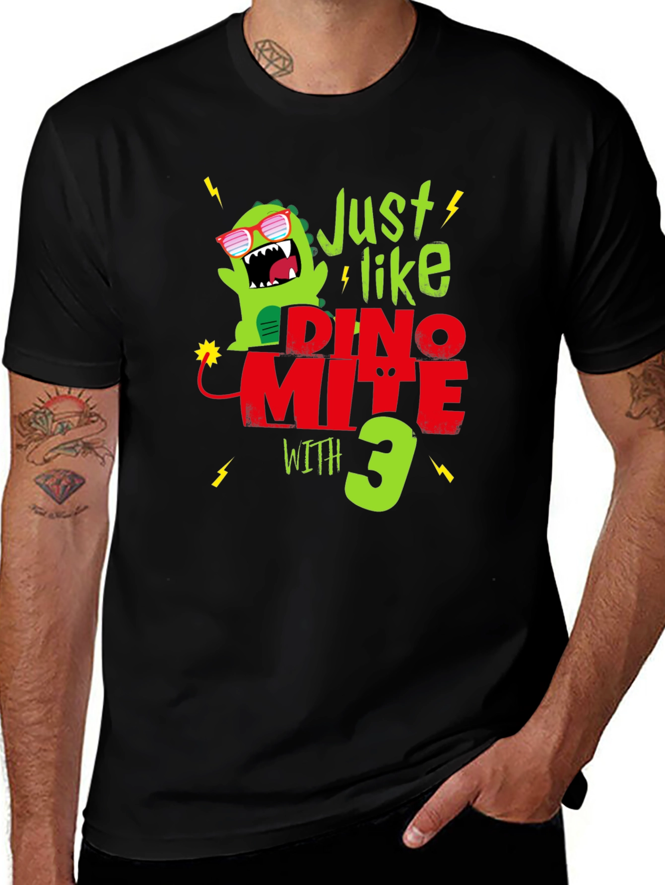 Variant 11 of Dino-Mite 3rd Birthday T-Shirt - Fun Dinosaur Tee!