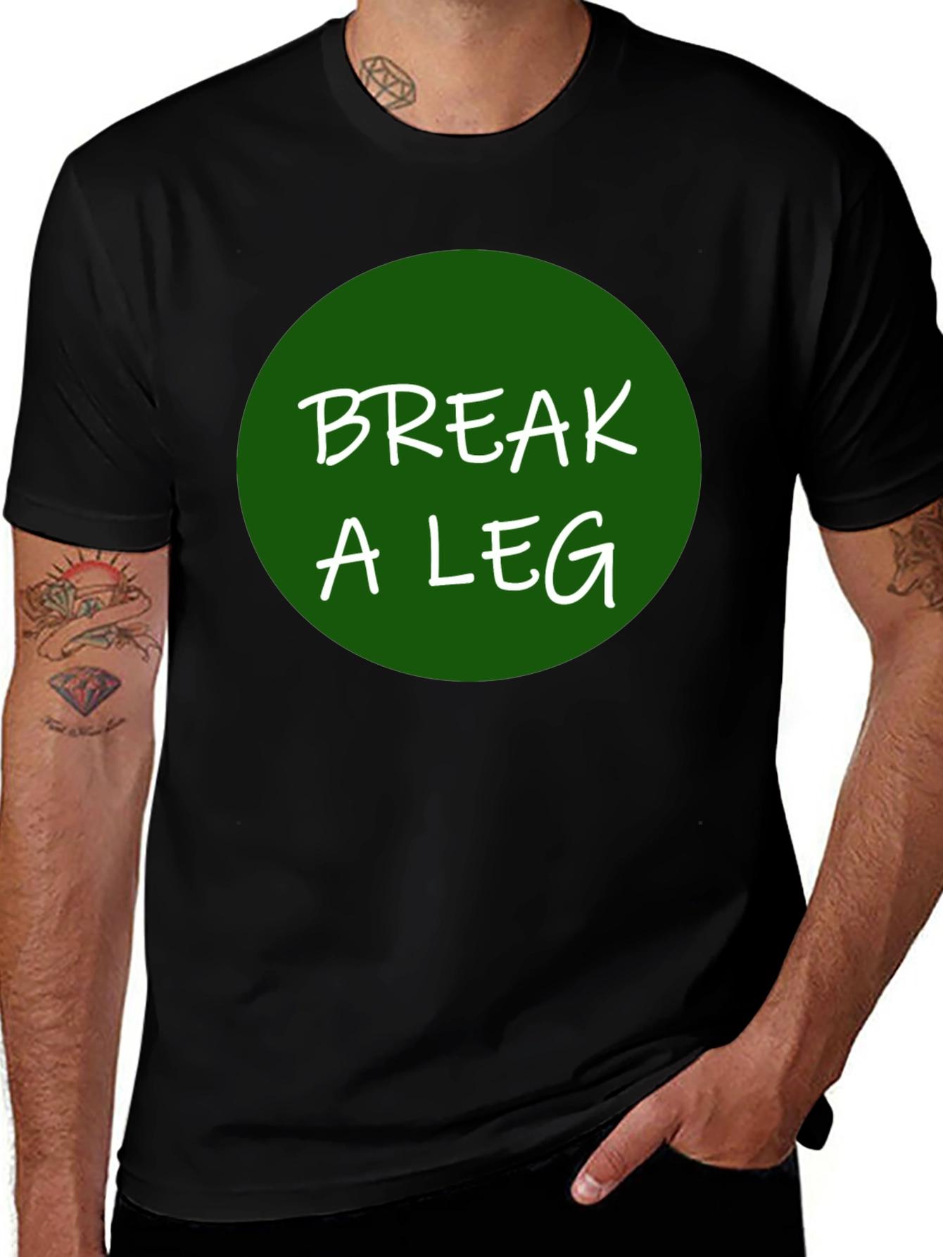 Break a Leg Graphic Tee - Good Luck Shirt