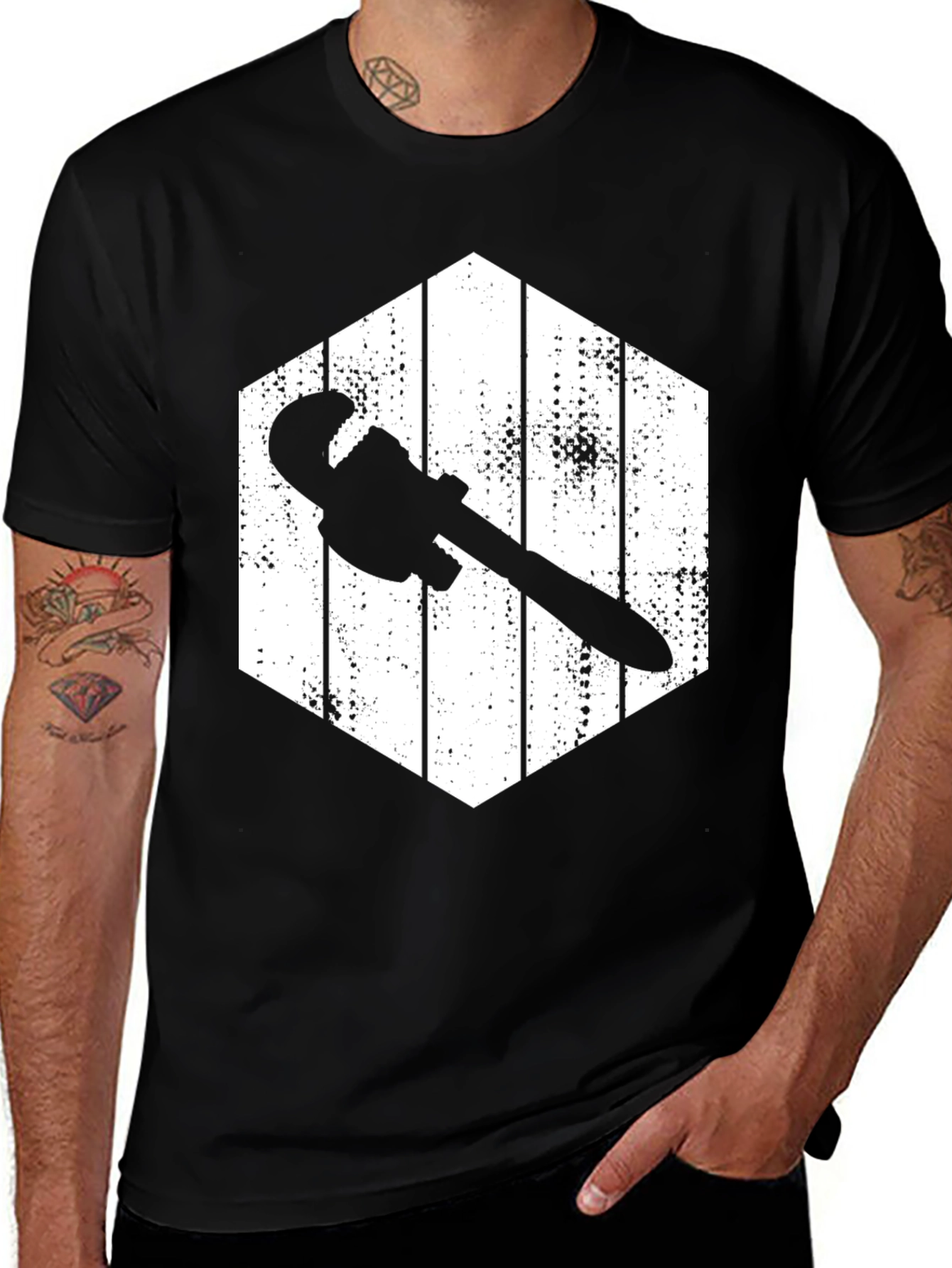Wrench Graphic Black T-Shirt